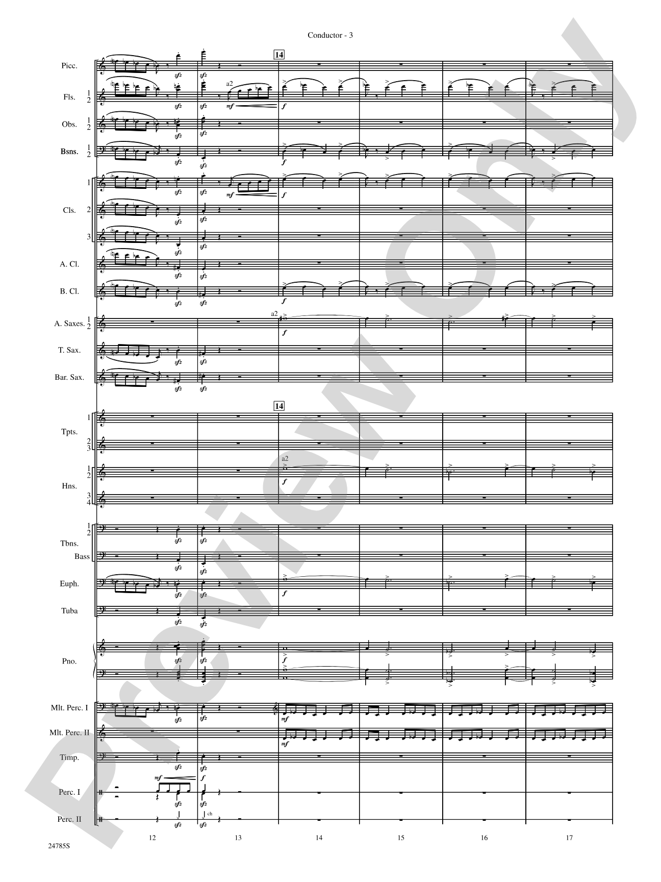 Frolicking Winds (from Symphonic Dance): Concert Band Conductor Score & Parts