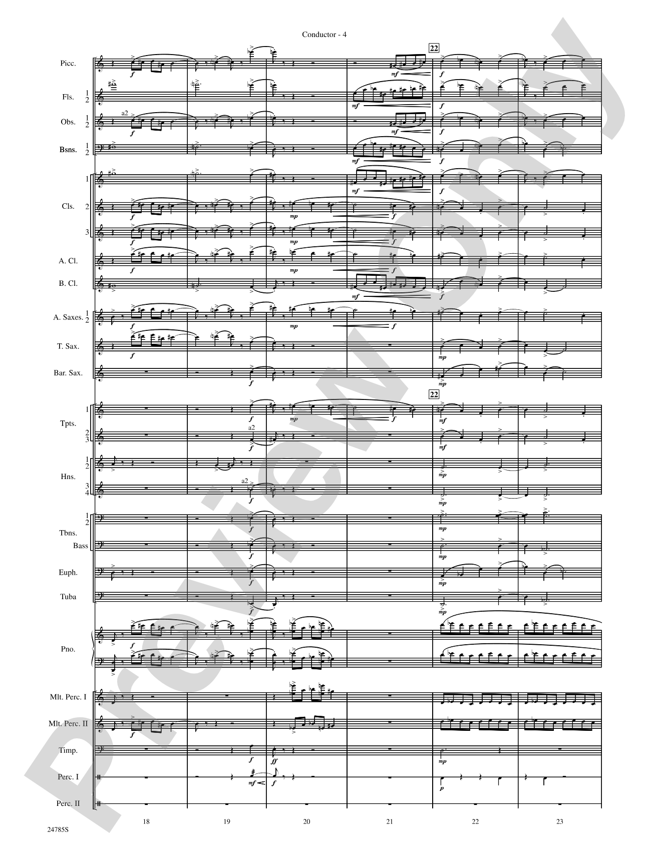 Frolicking Winds (from Symphonic Dance): Concert Band Conductor Score & Parts