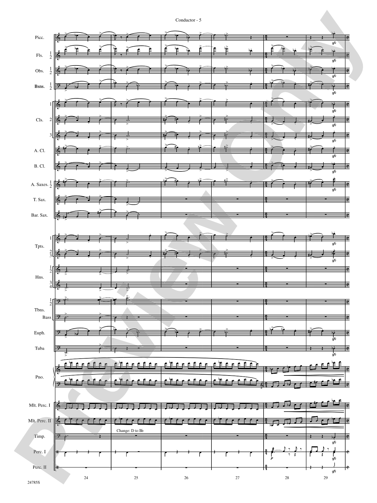 Frolicking Winds (from Symphonic Dance): Concert Band Conductor Score & Parts