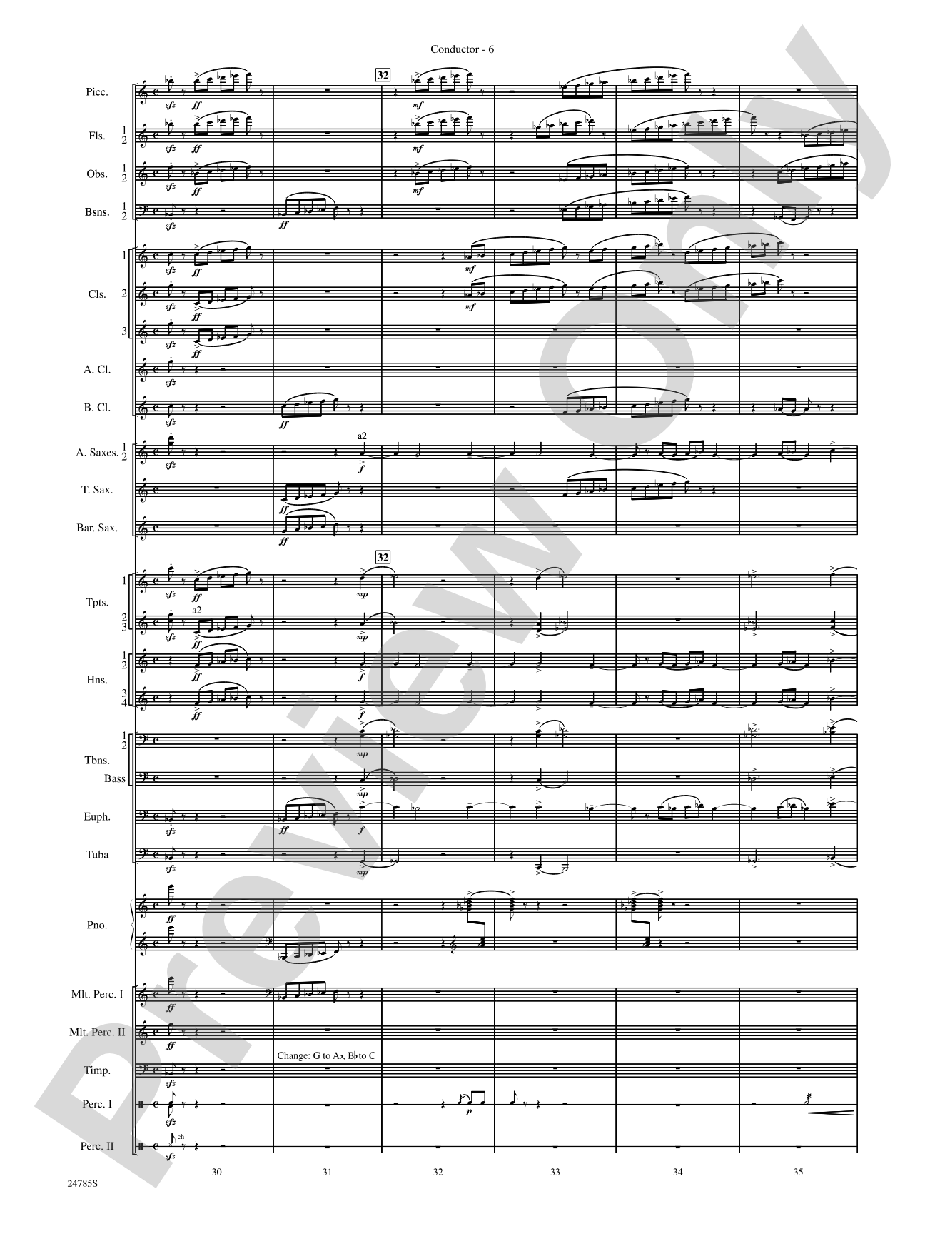 Frolicking Winds (from Symphonic Dance): Concert Band Conductor Score & Parts