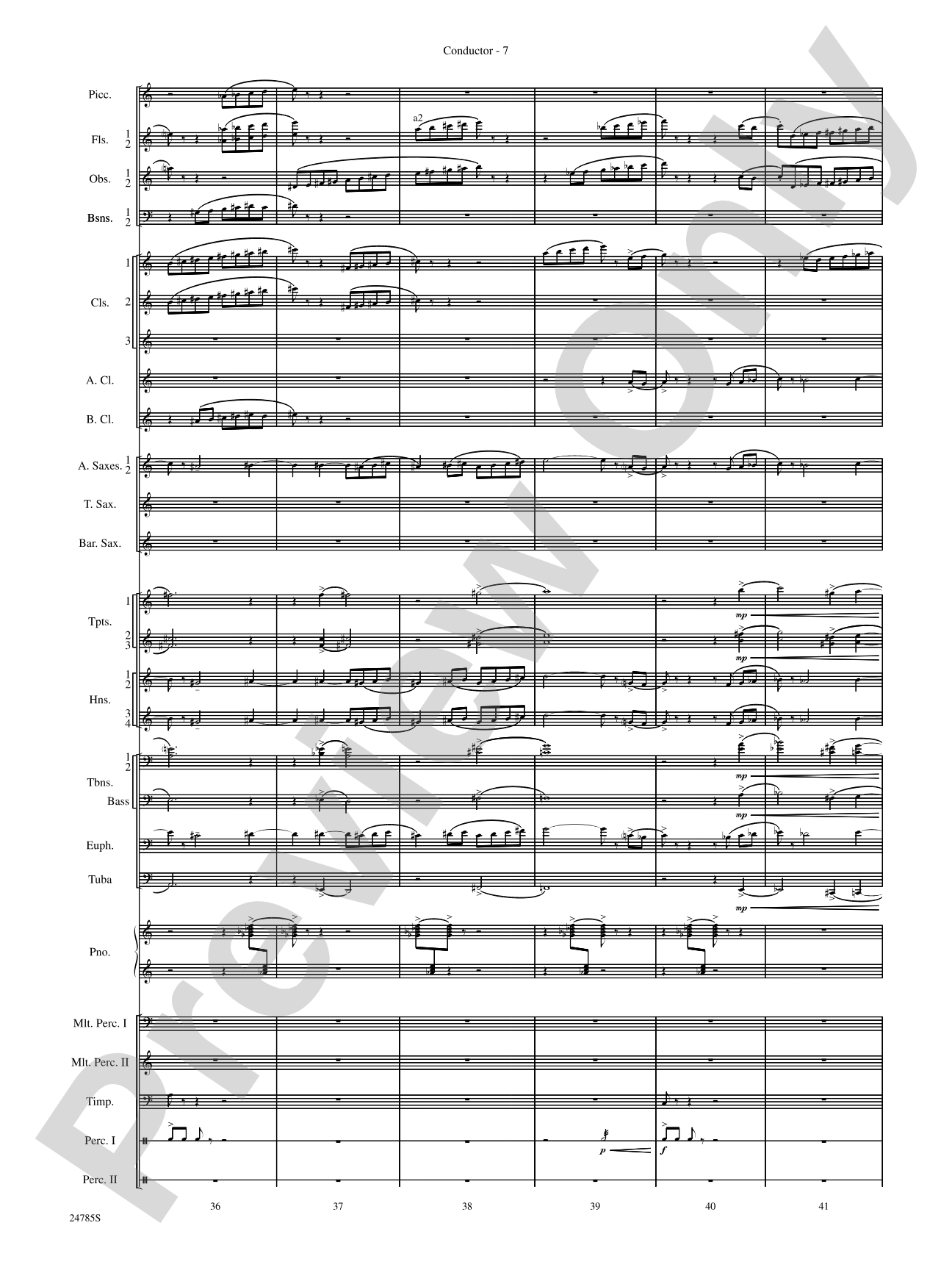 Frolicking Winds (from Symphonic Dance): Concert Band Conductor Score & Parts