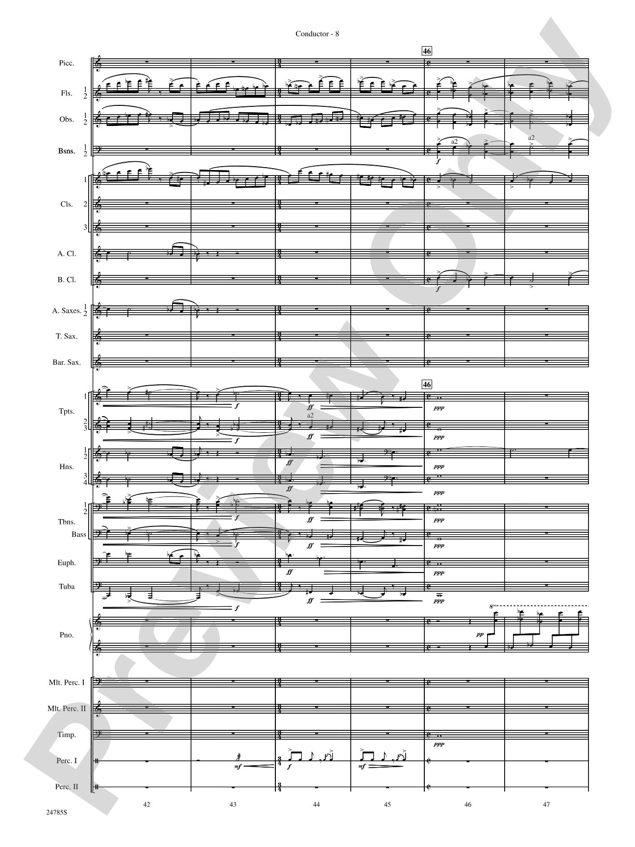 Frolicking Winds (from Symphonic Dance): Concert Band Conductor Score & Parts
