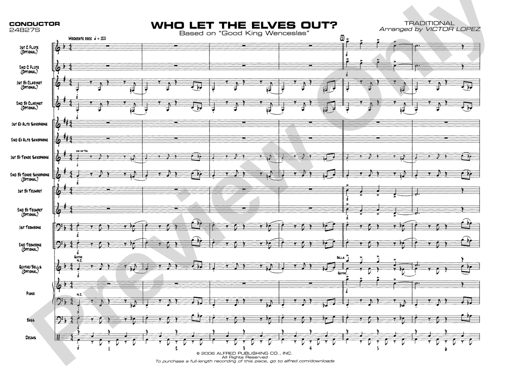 Who Let the Elves Out?: Jazz Ensemble Conductor Score & Parts