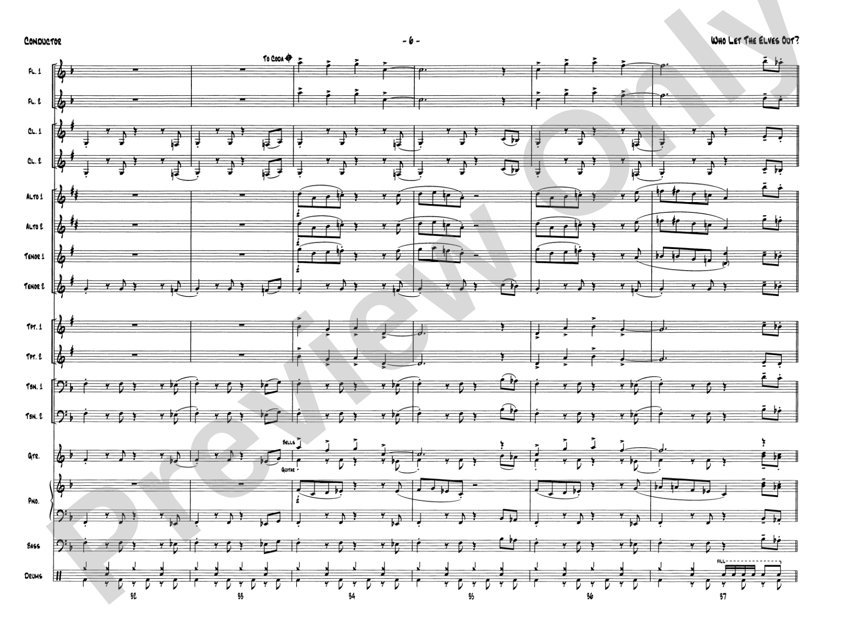 Who Let the Elves Out?: Jazz Ensemble Conductor Score & Parts