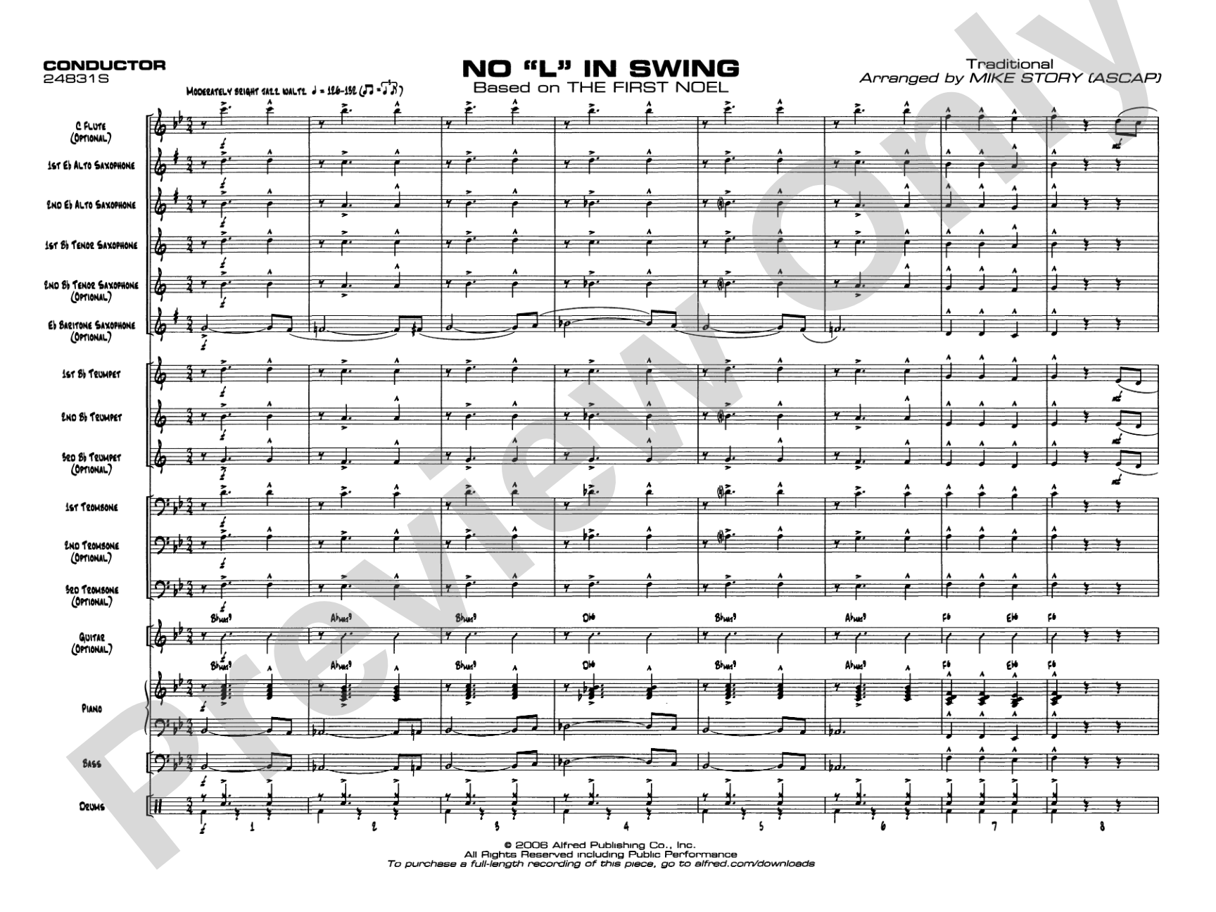 No "L" in Swing: Jazz Ensemble Conductor Score & Parts