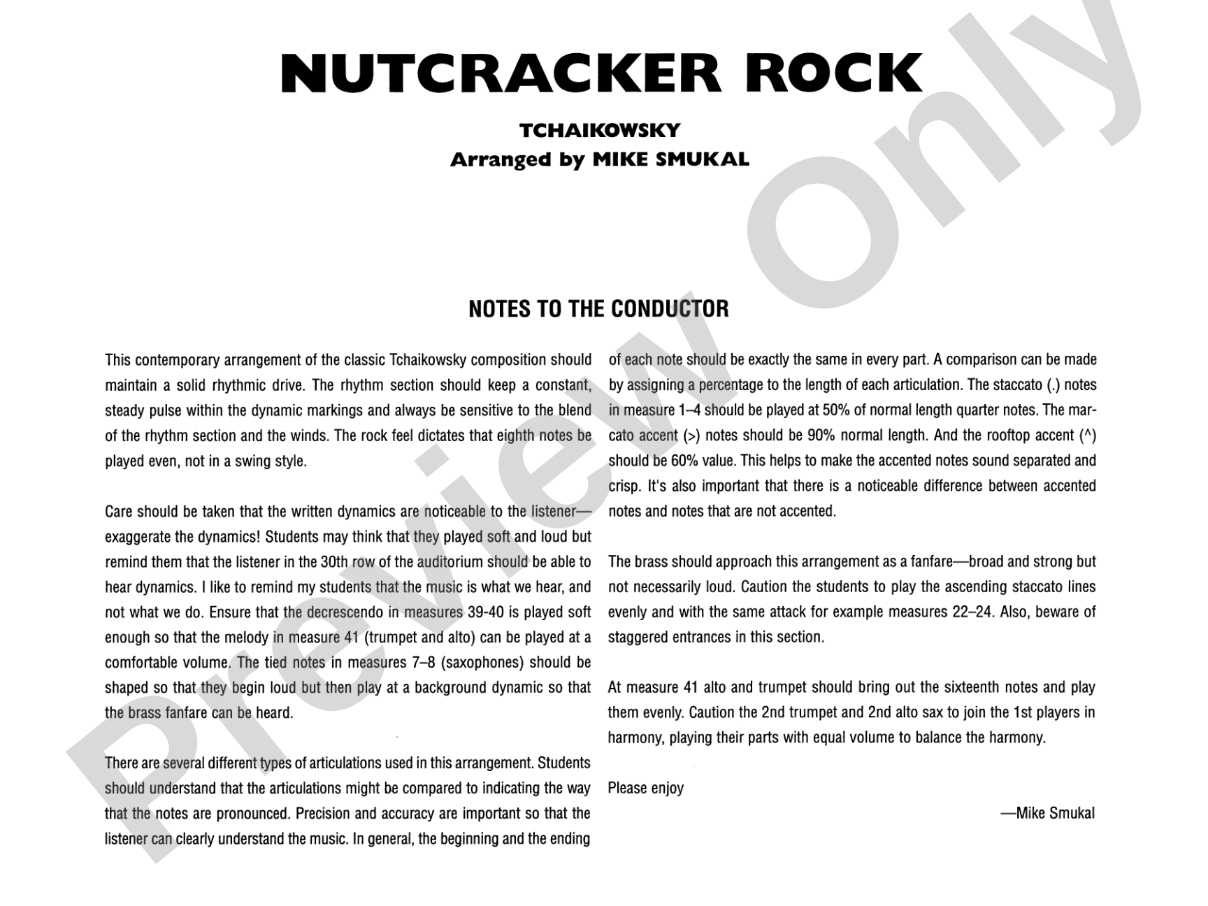 Nutcracker Rock: Jazz Ensemble Conductor Score & Parts