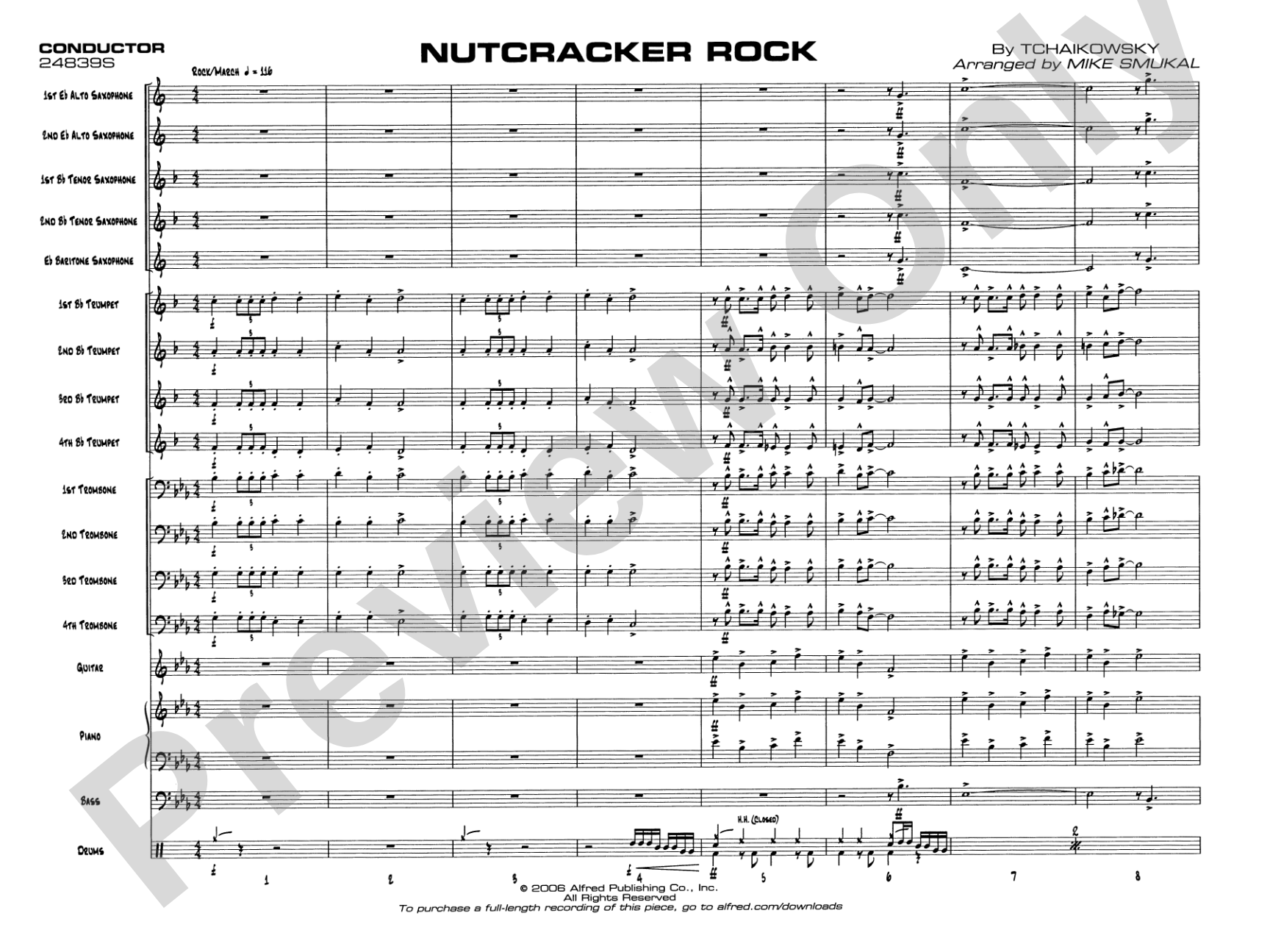 Nutcracker Rock: Jazz Ensemble Conductor Score & Parts