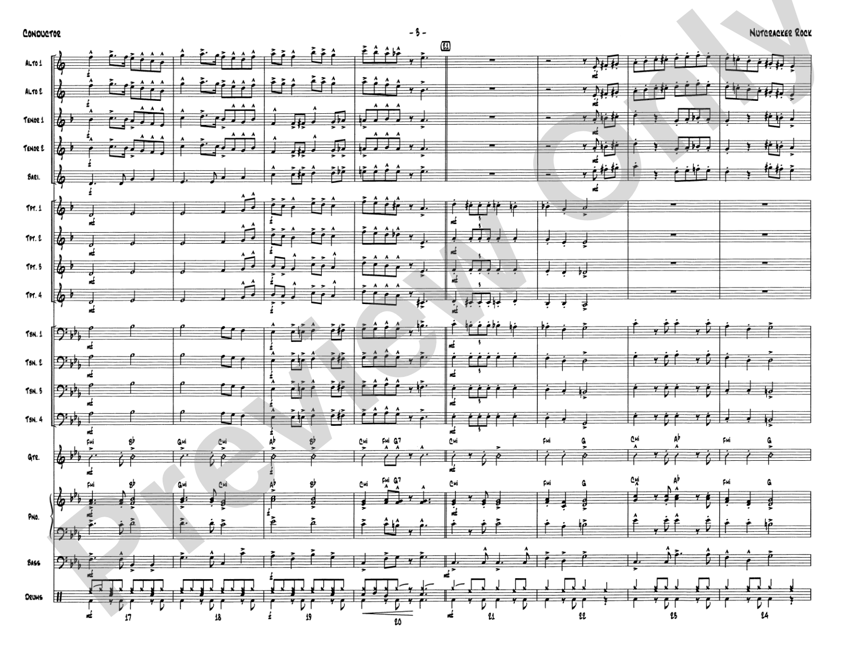 Nutcracker Rock: Jazz Ensemble Conductor Score & Parts