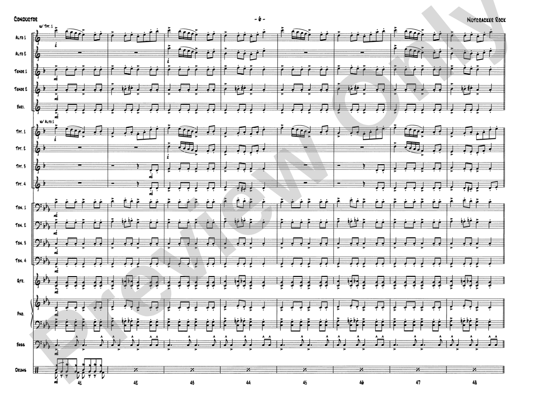 Nutcracker Rock: Jazz Ensemble Conductor Score & Parts