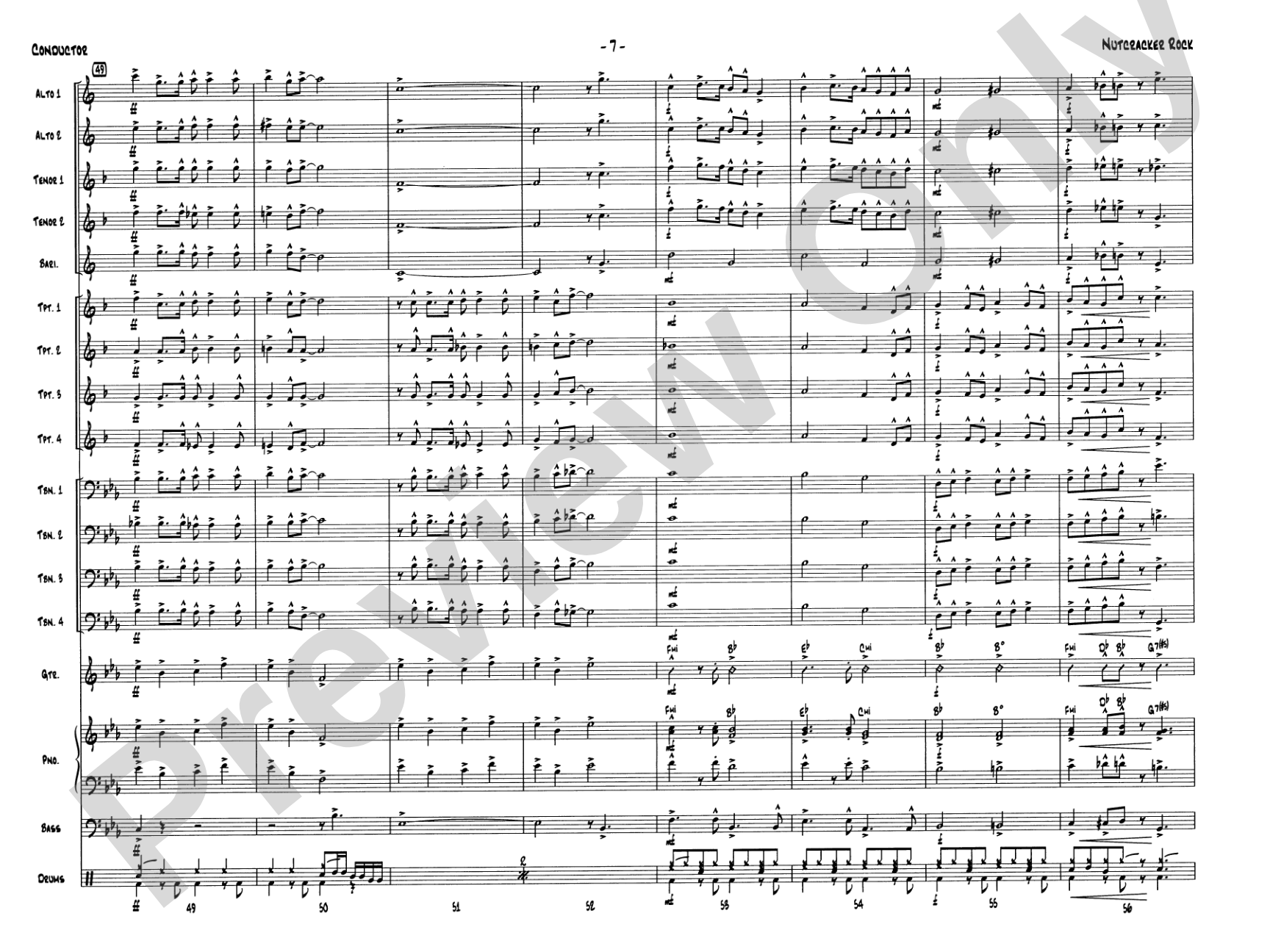 Nutcracker Rock: Jazz Ensemble Conductor Score & Parts