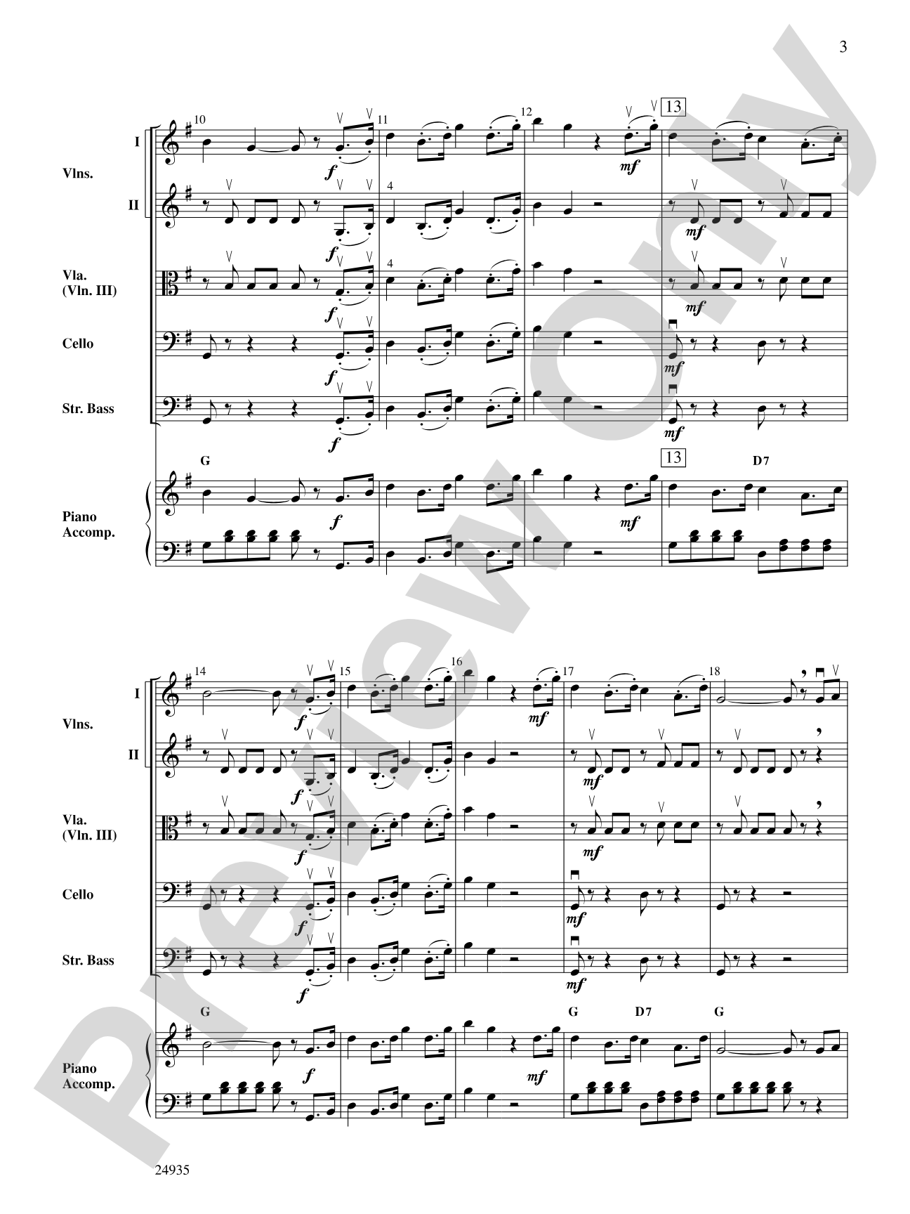 A Mozart Mix: String Orchestra Conductor Score & Parts
