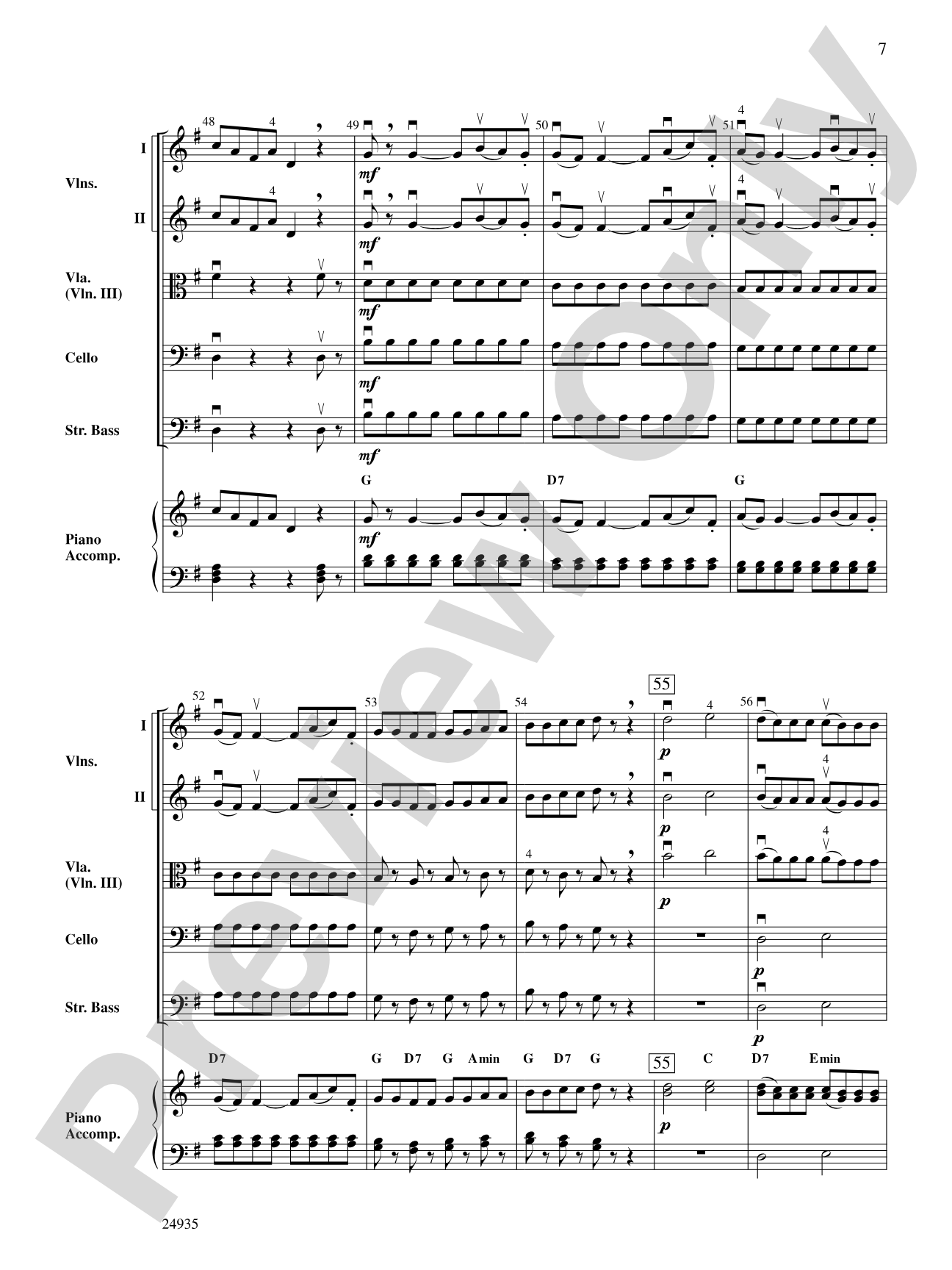 A Mozart Mix: String Orchestra Conductor Score & Parts