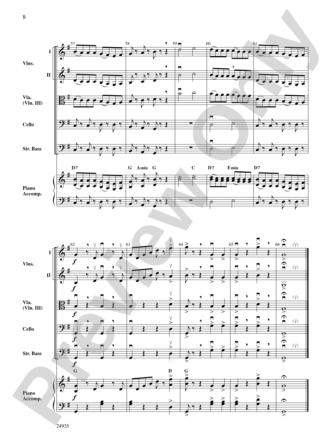 A Mozart Mix: String Orchestra Conductor Score & Parts