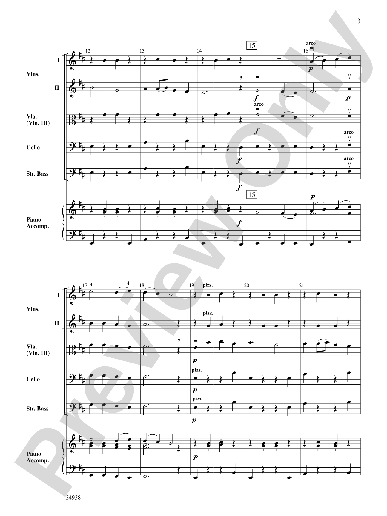 A French Noel: String Orchestra Conductor Score & Parts