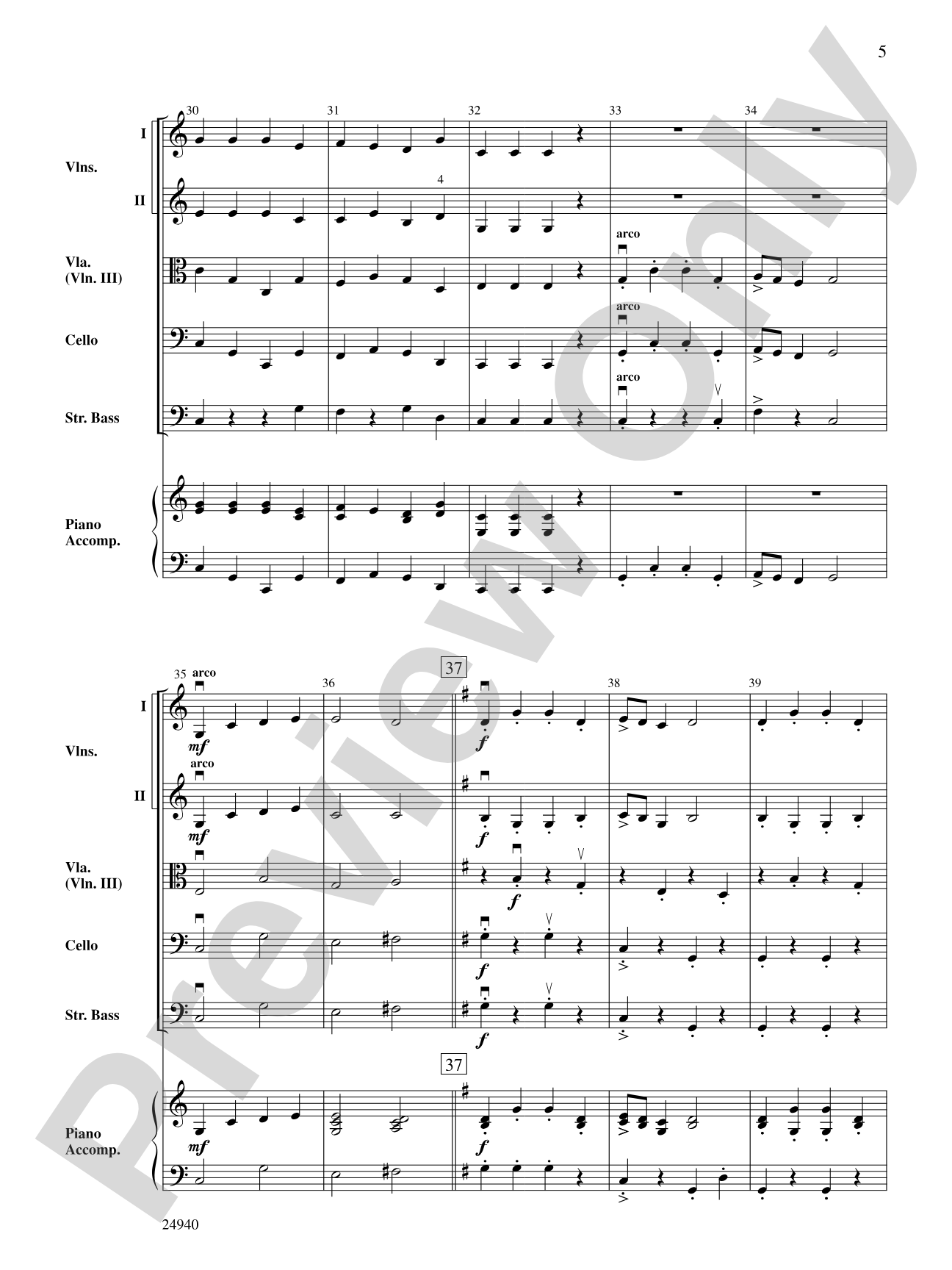 Subterranean Dance: String Orchestra Conductor Score & Parts