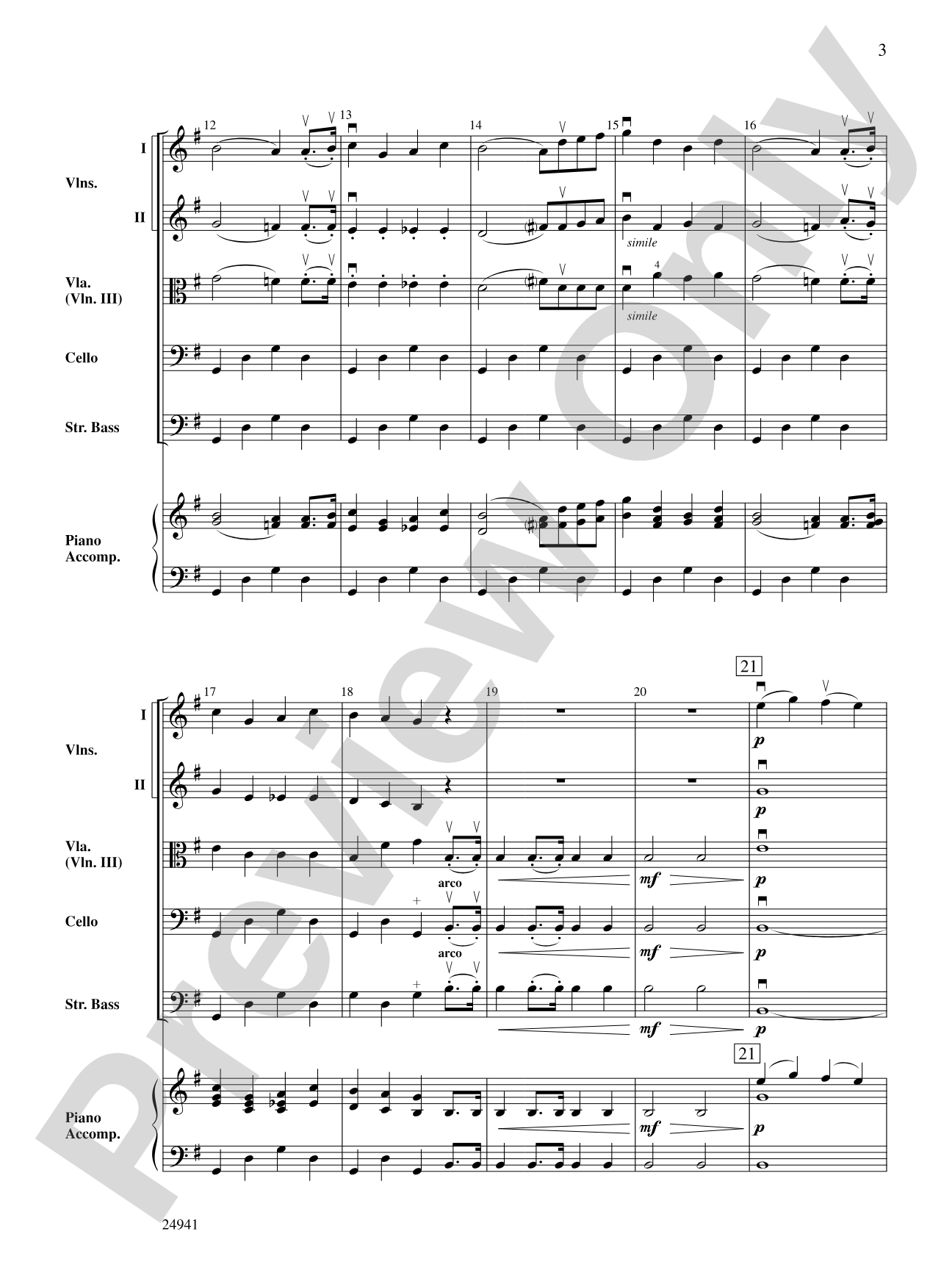 Little Russian March (from Symphony No. 2): String Orchestra Conductor Score & Parts