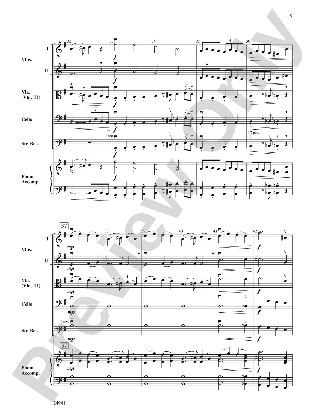 Little Russian March (from Symphony No. 2): String Orchestra Conductor Score & Parts