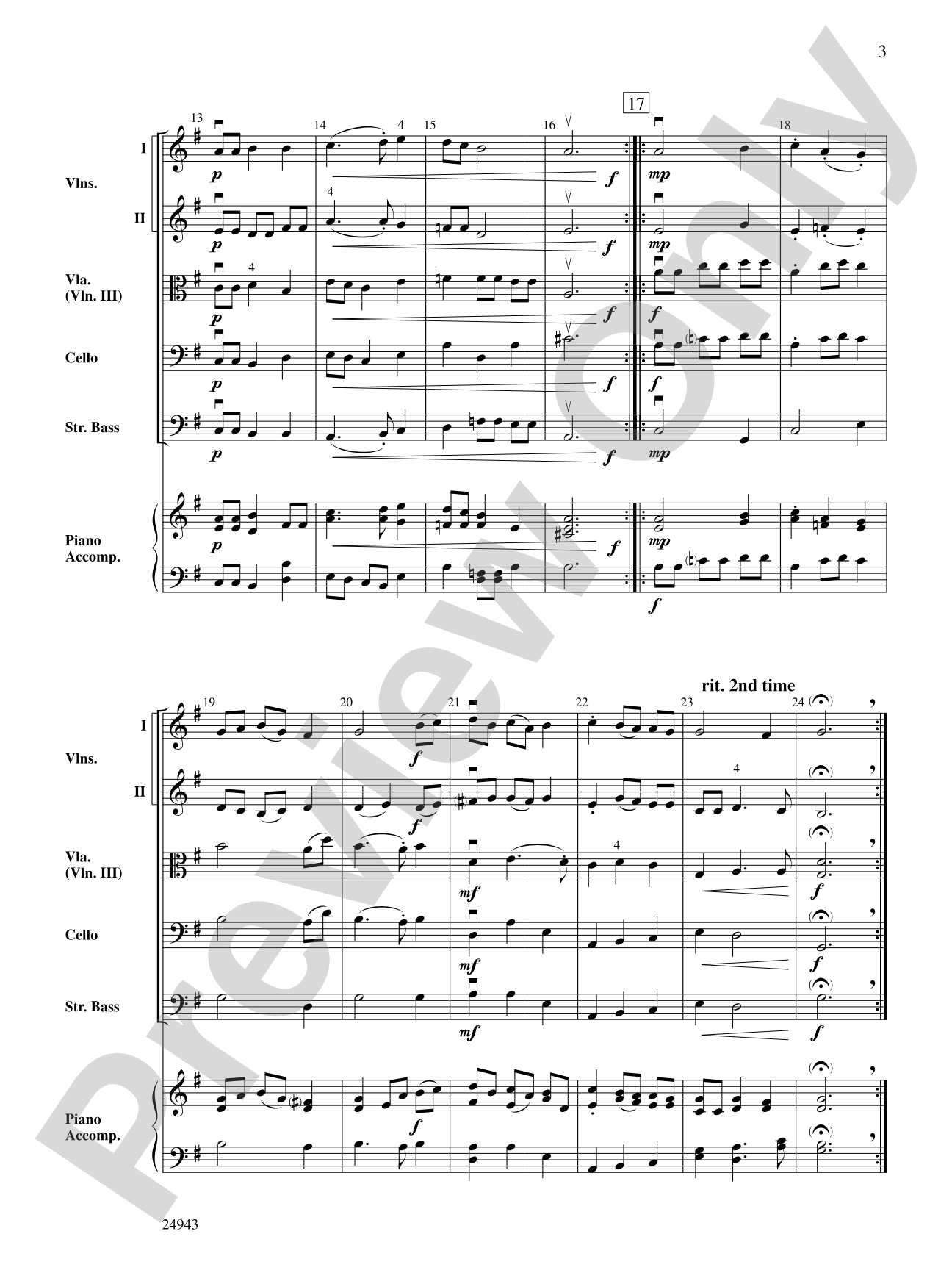 Musik of Shakespeare's Daye: String Orchestra Conductor Score & Parts