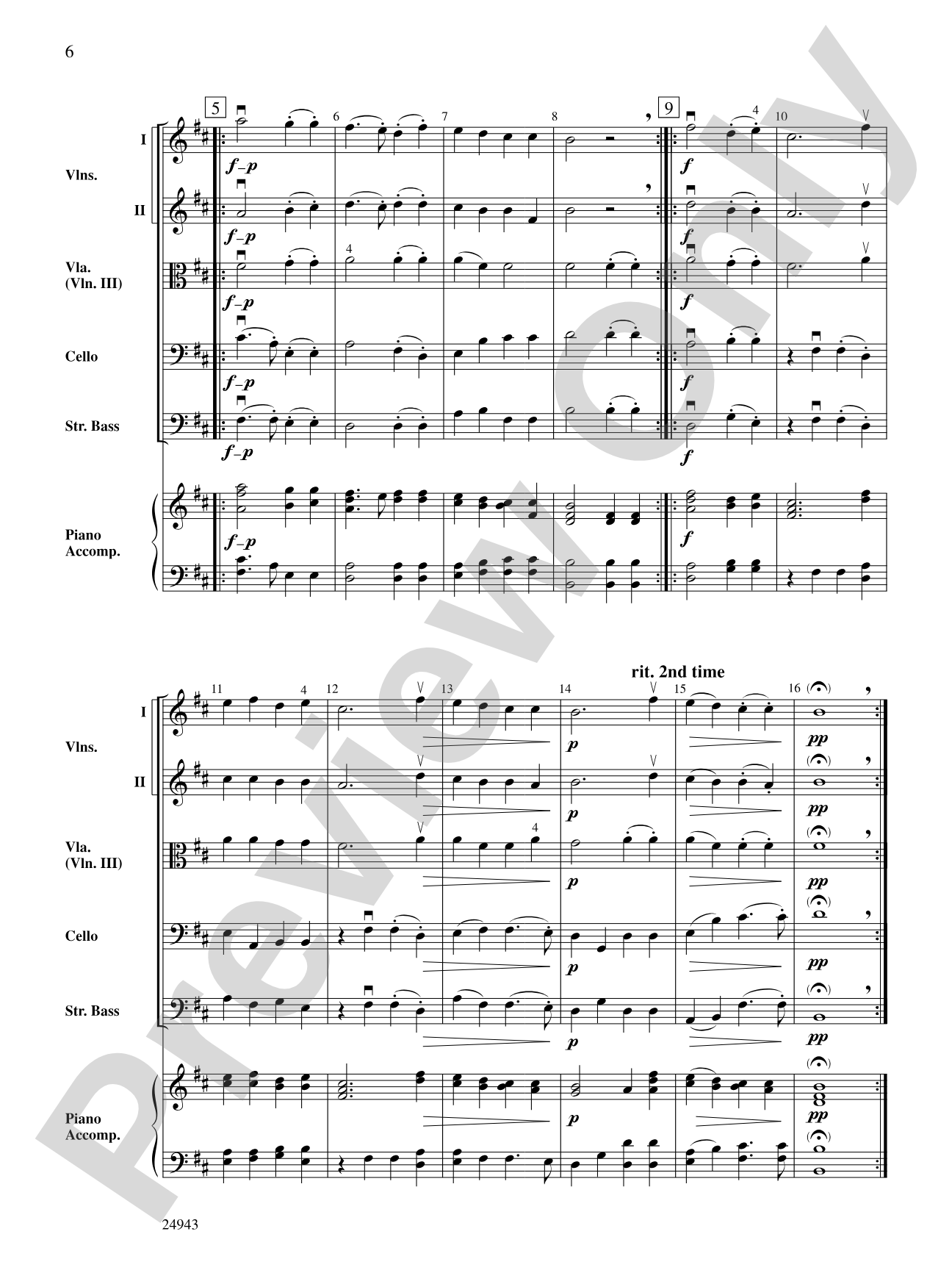 Musik of Shakespeare's Daye: String Orchestra Conductor Score & Parts