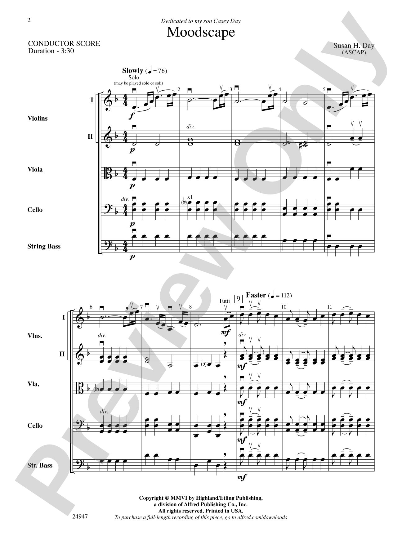 Moodscape: String Orchestra Conductor Score & Parts