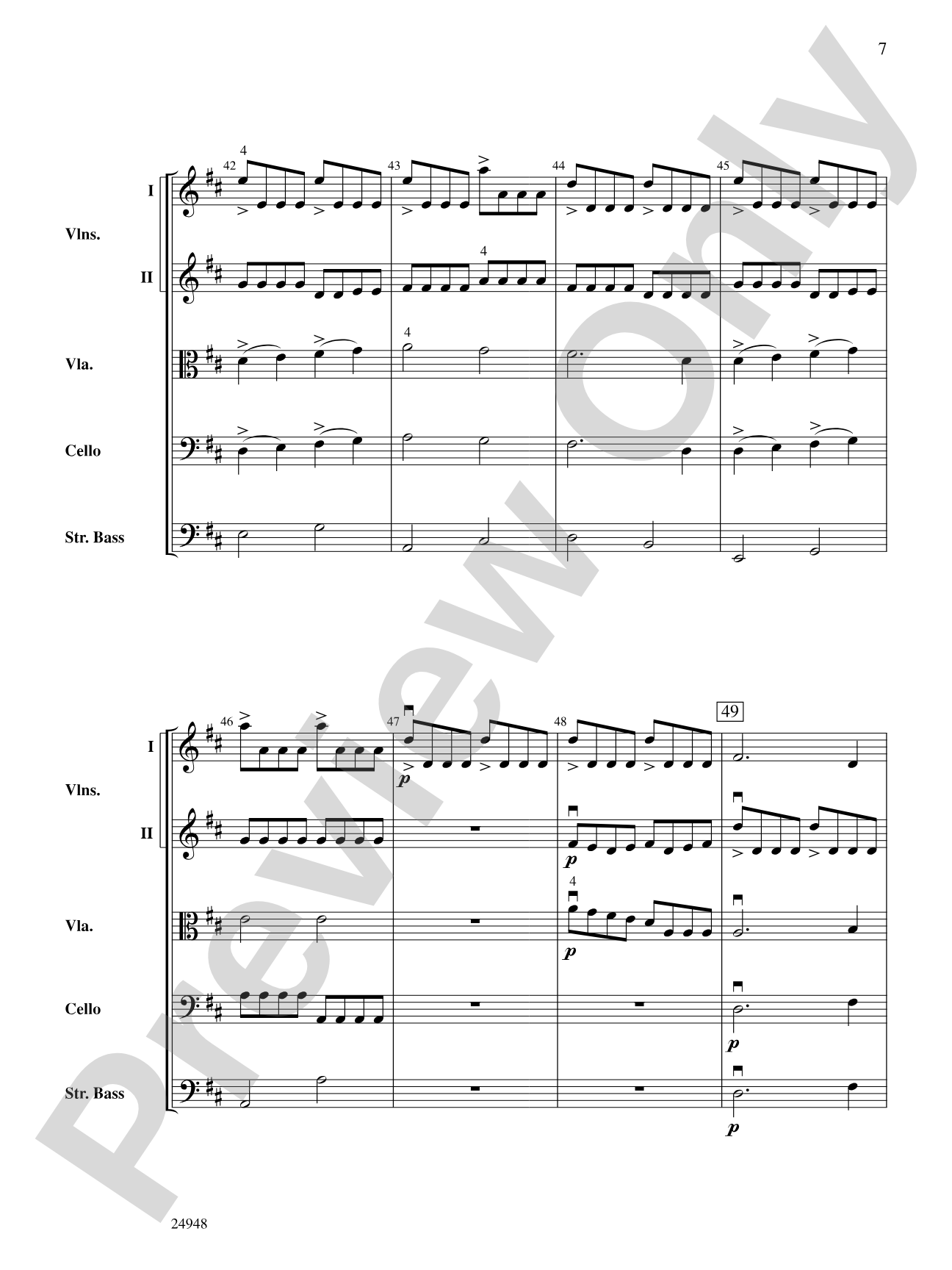 Avalanche: String Orchestra Conductor Score & Parts