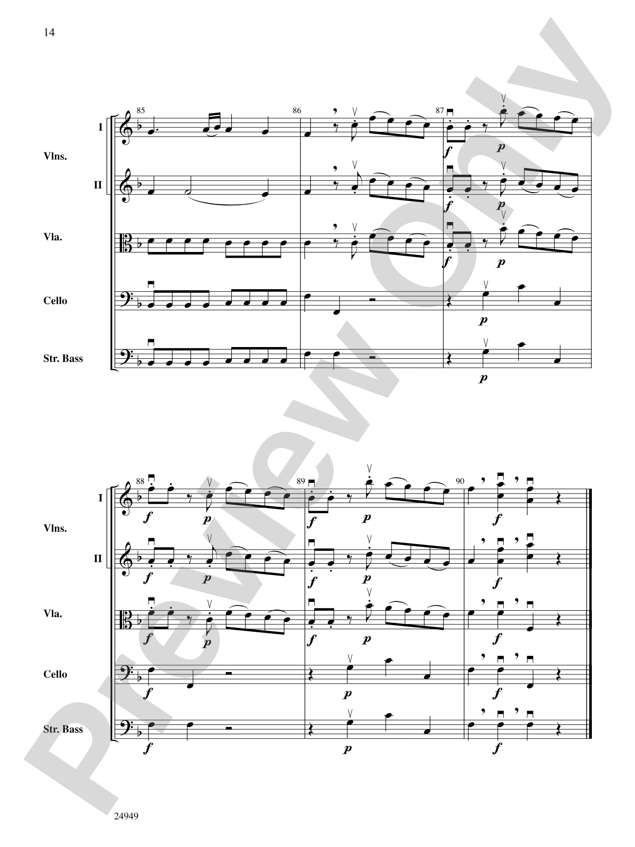 Divertimento No. 3 (1st Movement): String Orchestra Conductor Score & Parts