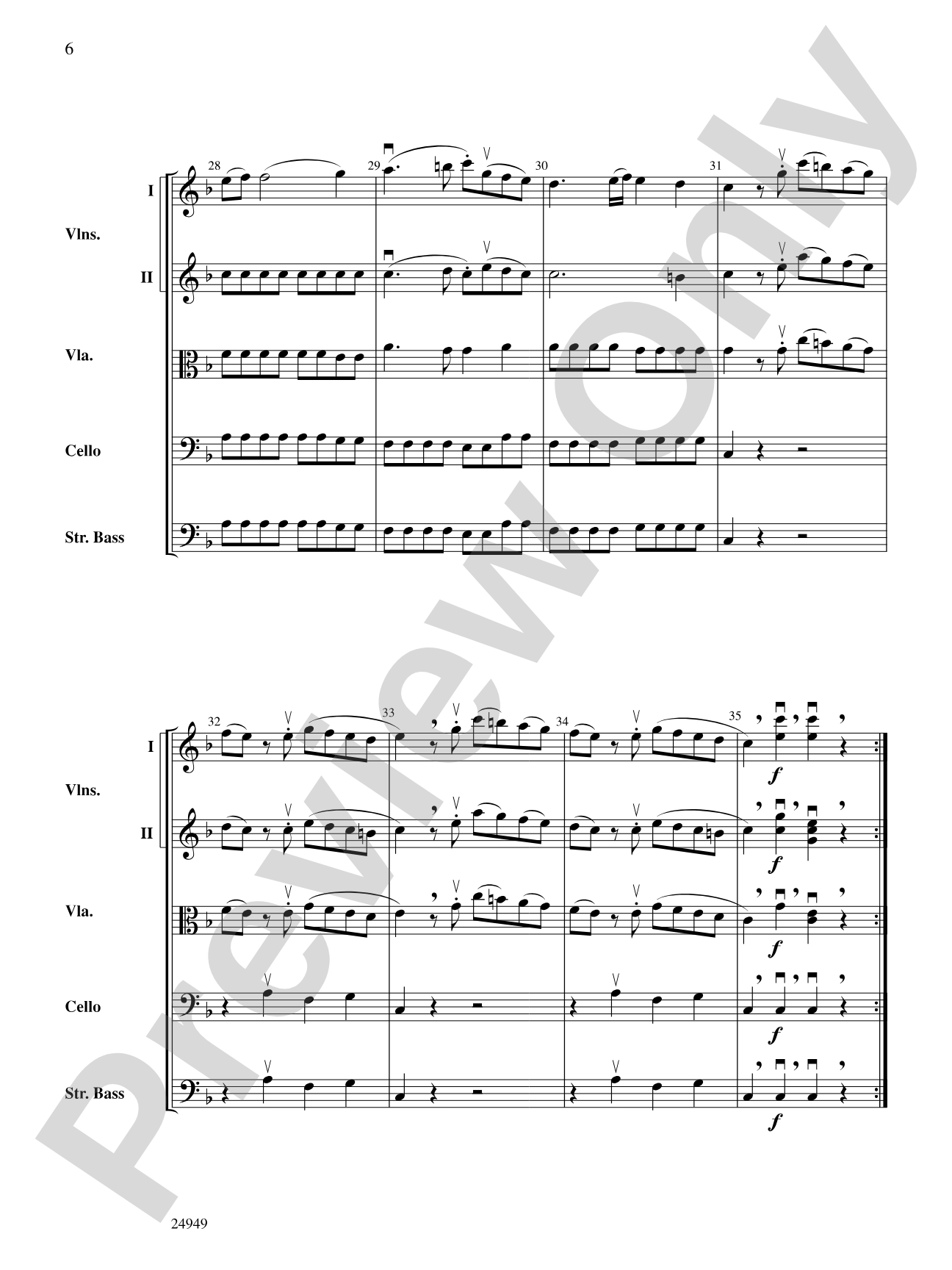 Divertimento No. 3 (1st Movement): String Orchestra Conductor Score & Parts