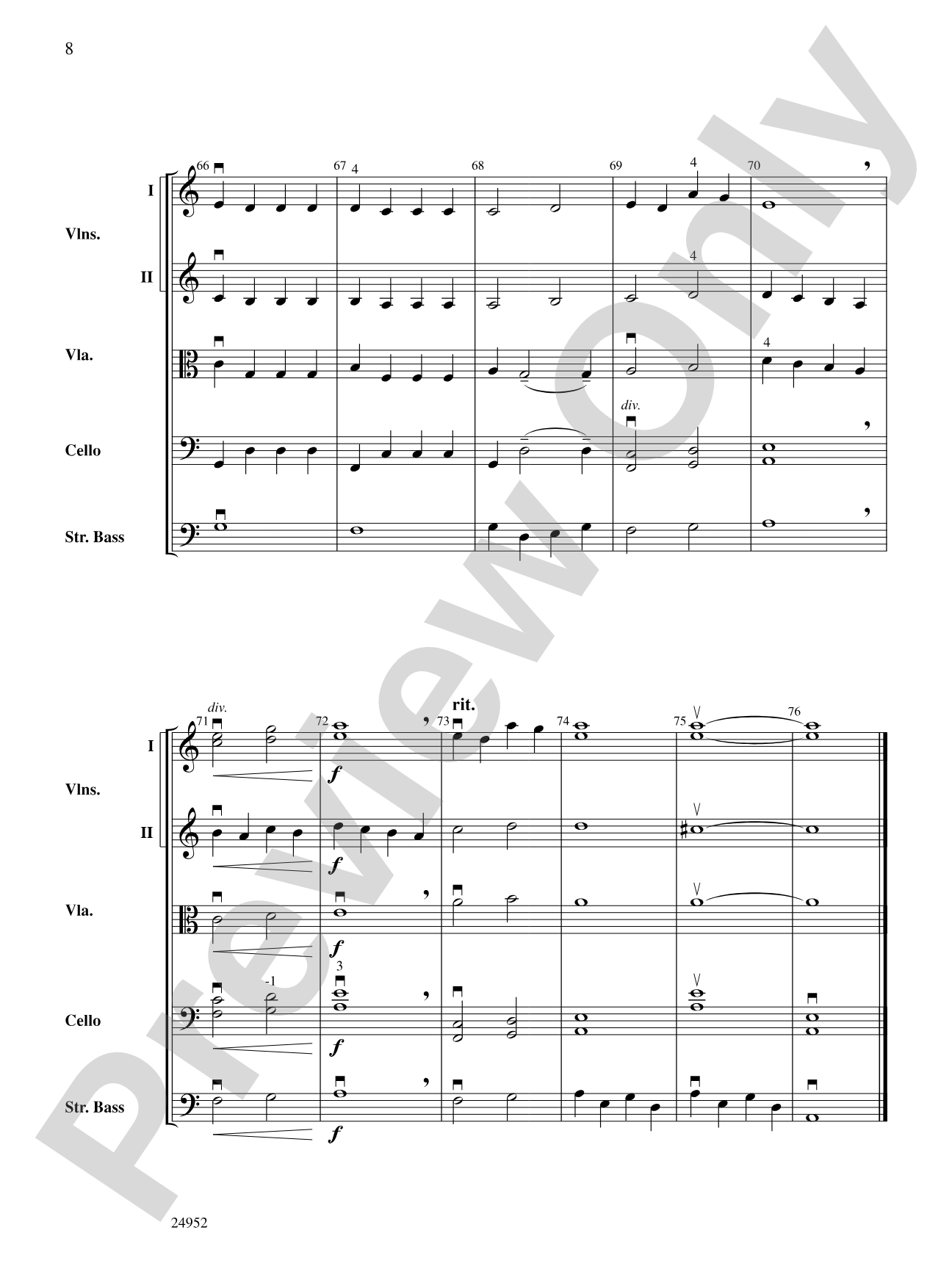 Indigo Mountain: String Orchestra Conductor Score & Parts