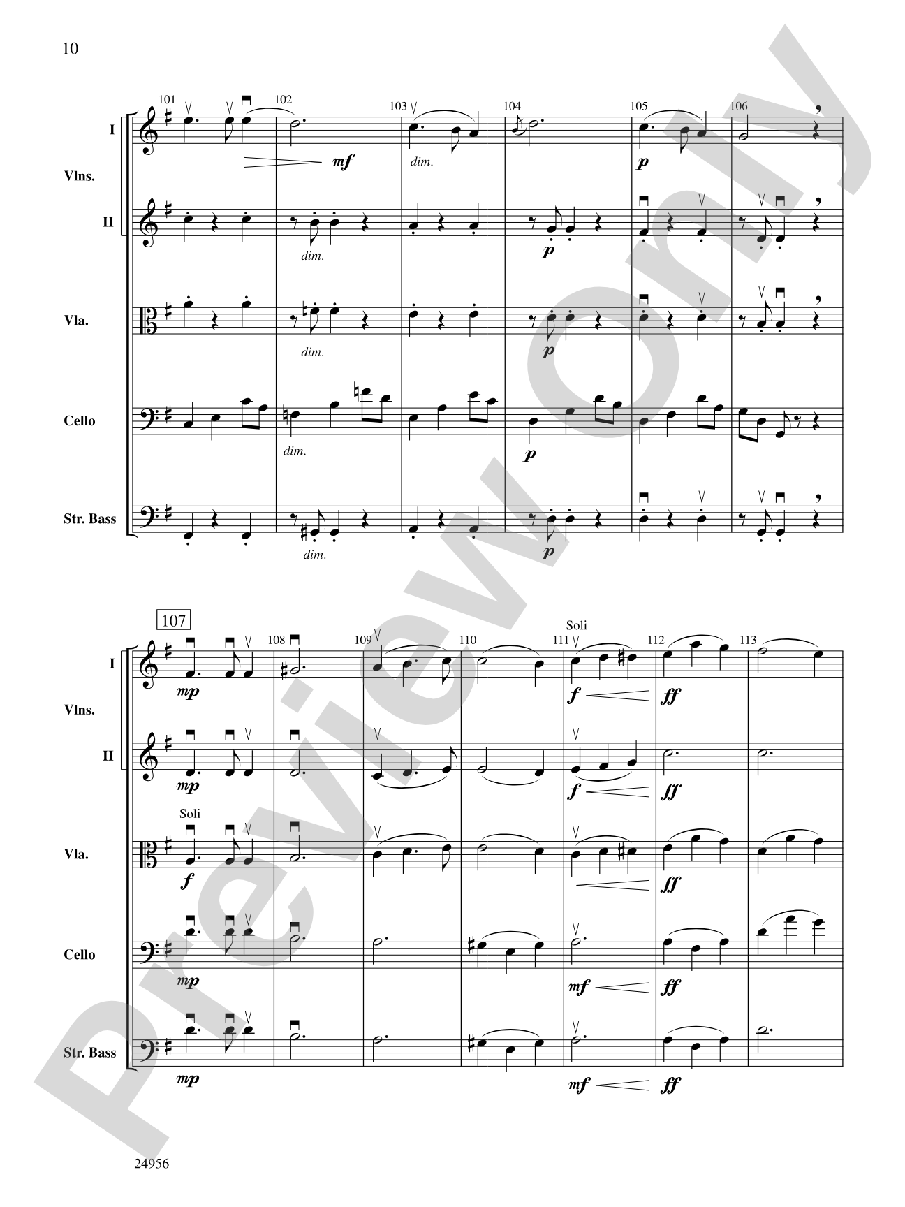 Allegretto Grazioso (from Symphony No. 8): String Orchestra Conductor Score & Parts