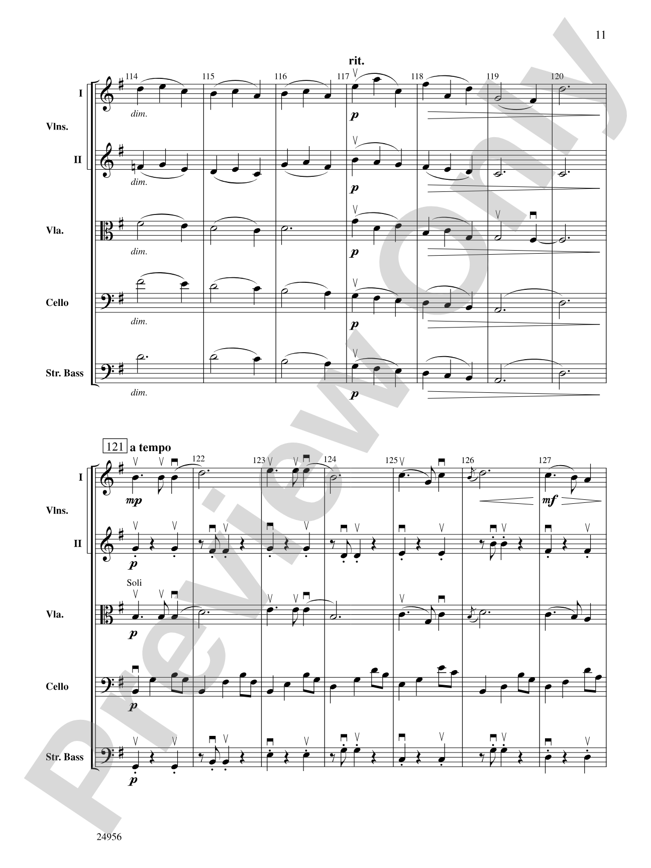 Allegretto Grazioso (from Symphony No. 8): String Orchestra Conductor Score & Parts