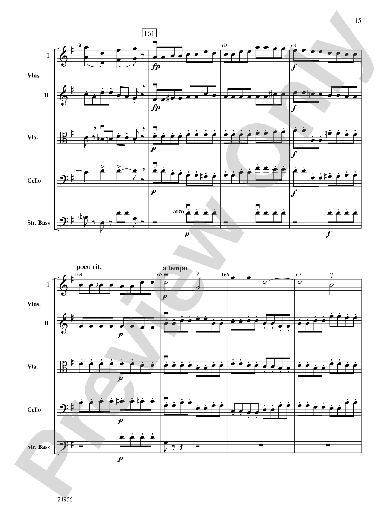 Allegretto Grazioso (from Symphony No. 8): String Orchestra Conductor Score & Parts