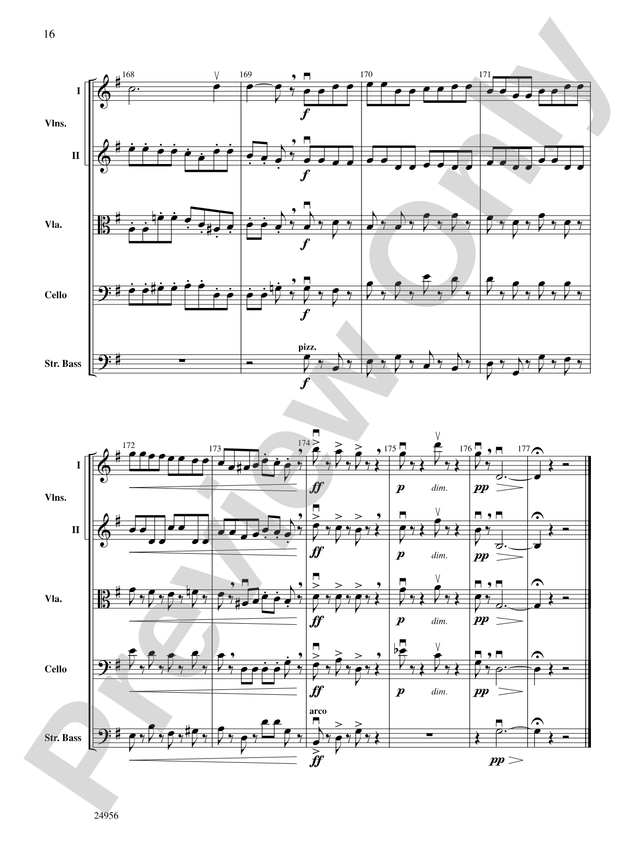 Allegretto Grazioso (from Symphony No. 8): String Orchestra Conductor Score & Parts