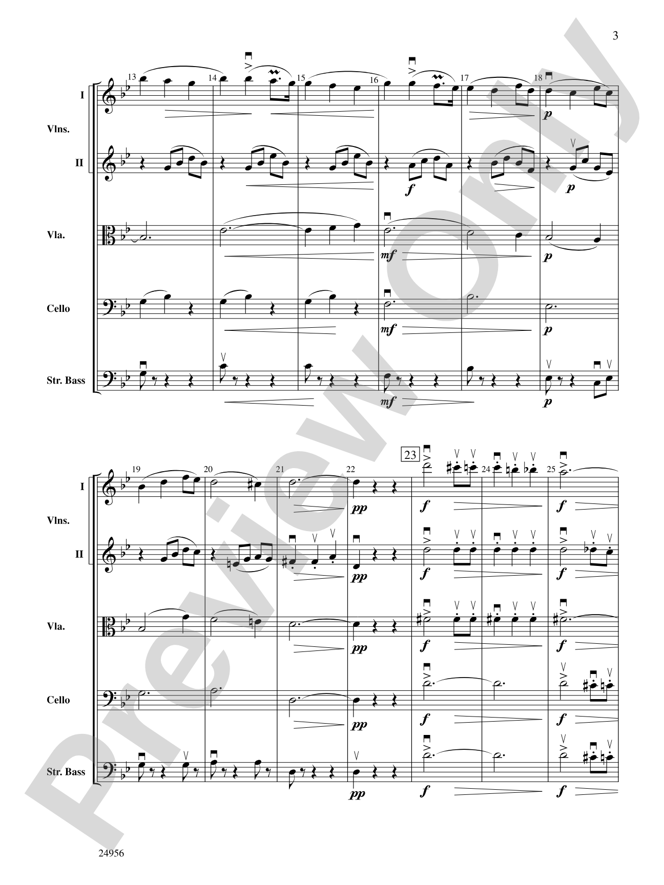 Allegretto Grazioso (from Symphony No. 8): String Orchestra Conductor Score & Parts
