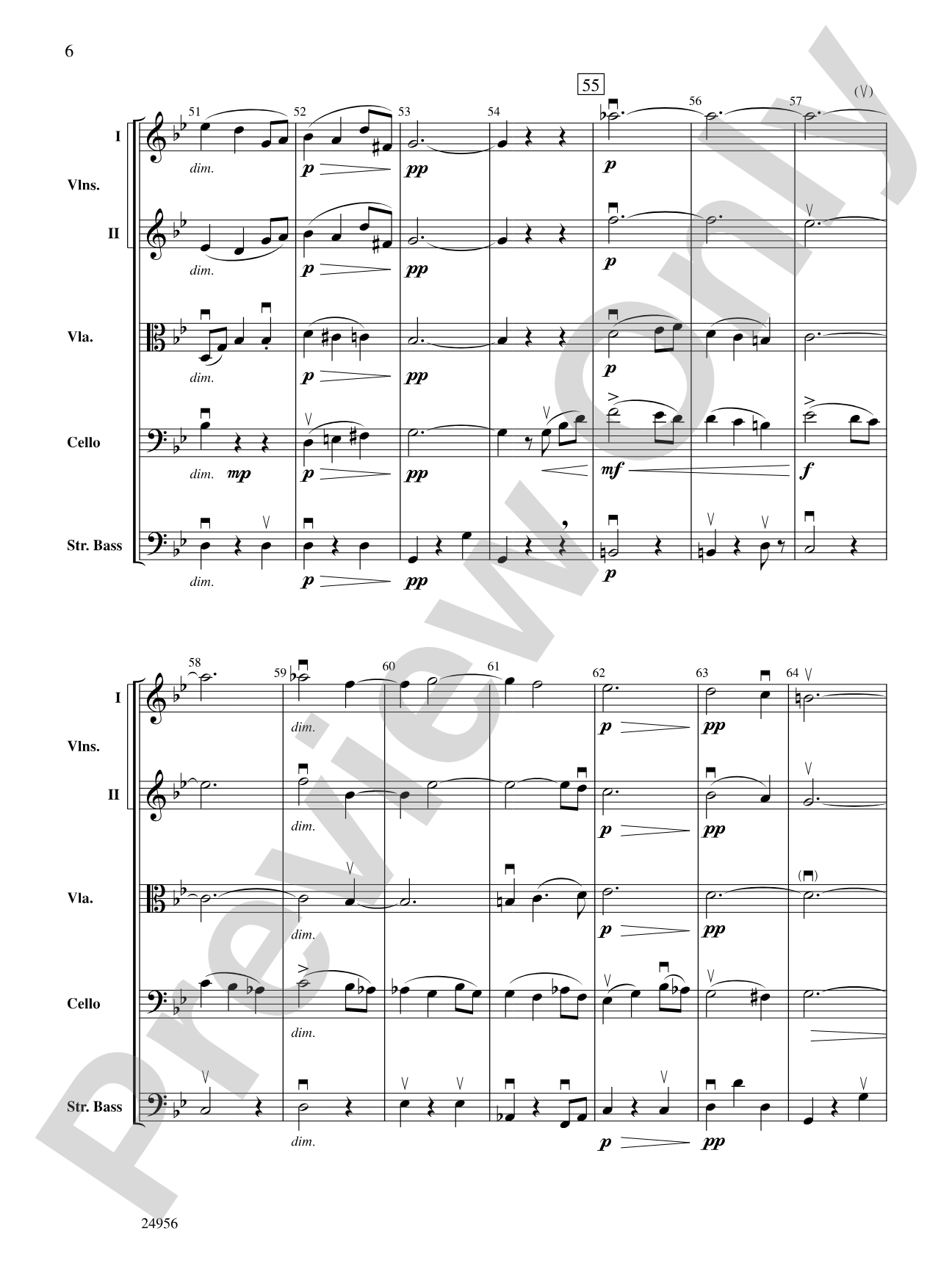 Allegretto Grazioso (from Symphony No. 8): String Orchestra Conductor Score & Parts