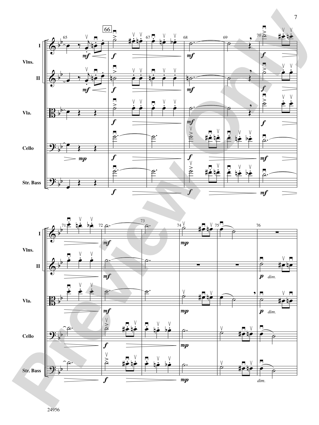 Allegretto Grazioso (from Symphony No. 8): String Orchestra Conductor Score & Parts