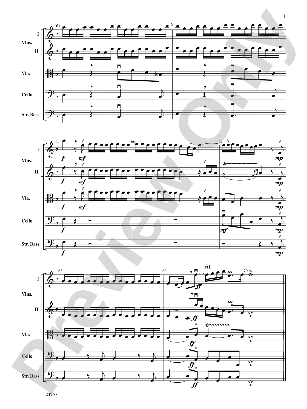 Concerto Albinoni: String Orchestra Conductor Score & Parts