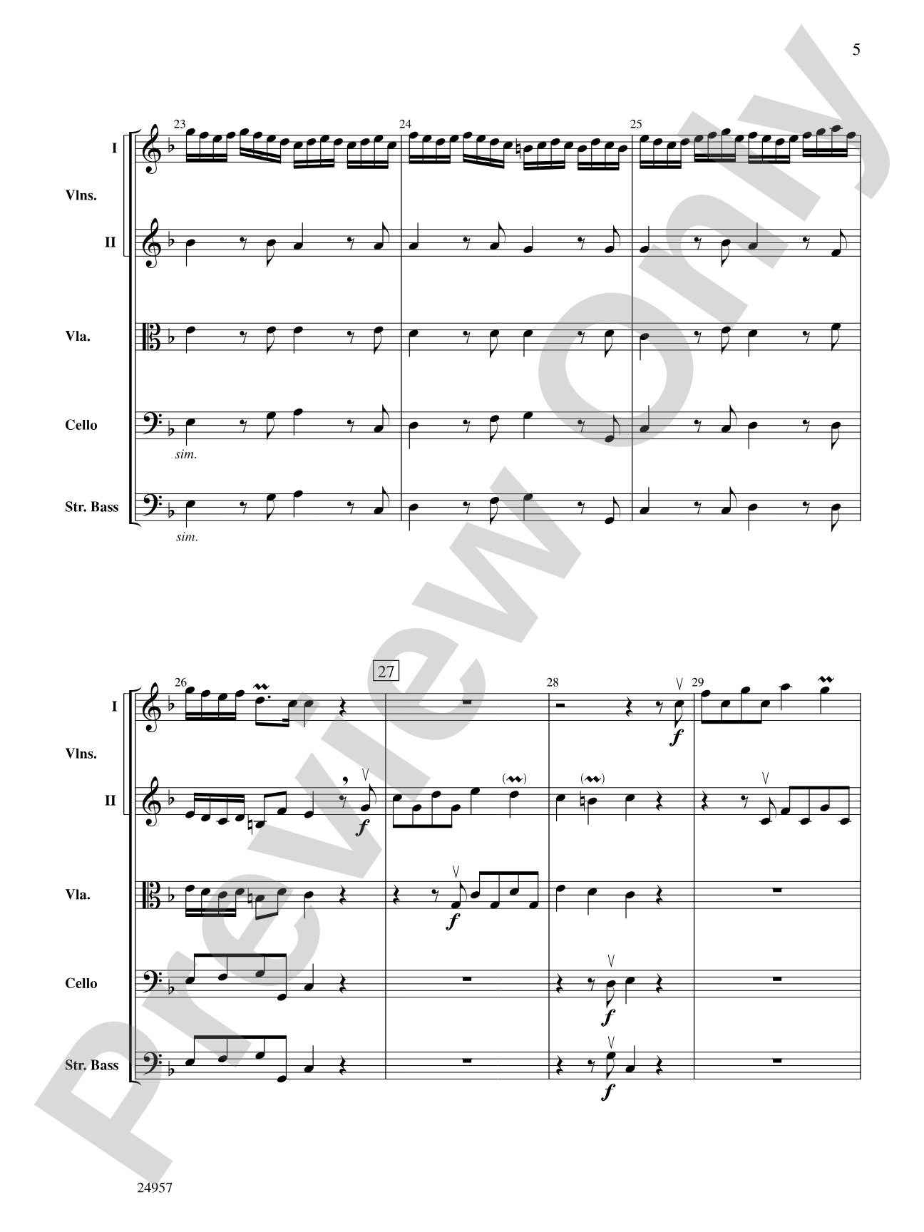 Concerto Albinoni: String Orchestra Conductor Score & Parts