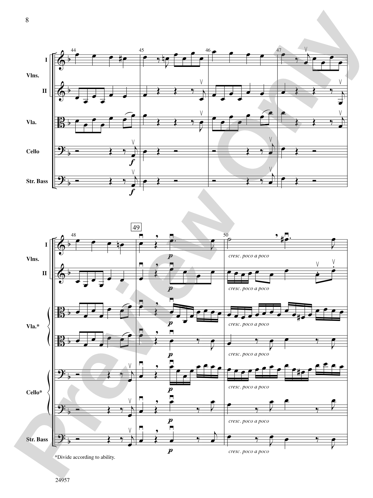 Concerto Albinoni: String Orchestra Conductor Score & Parts