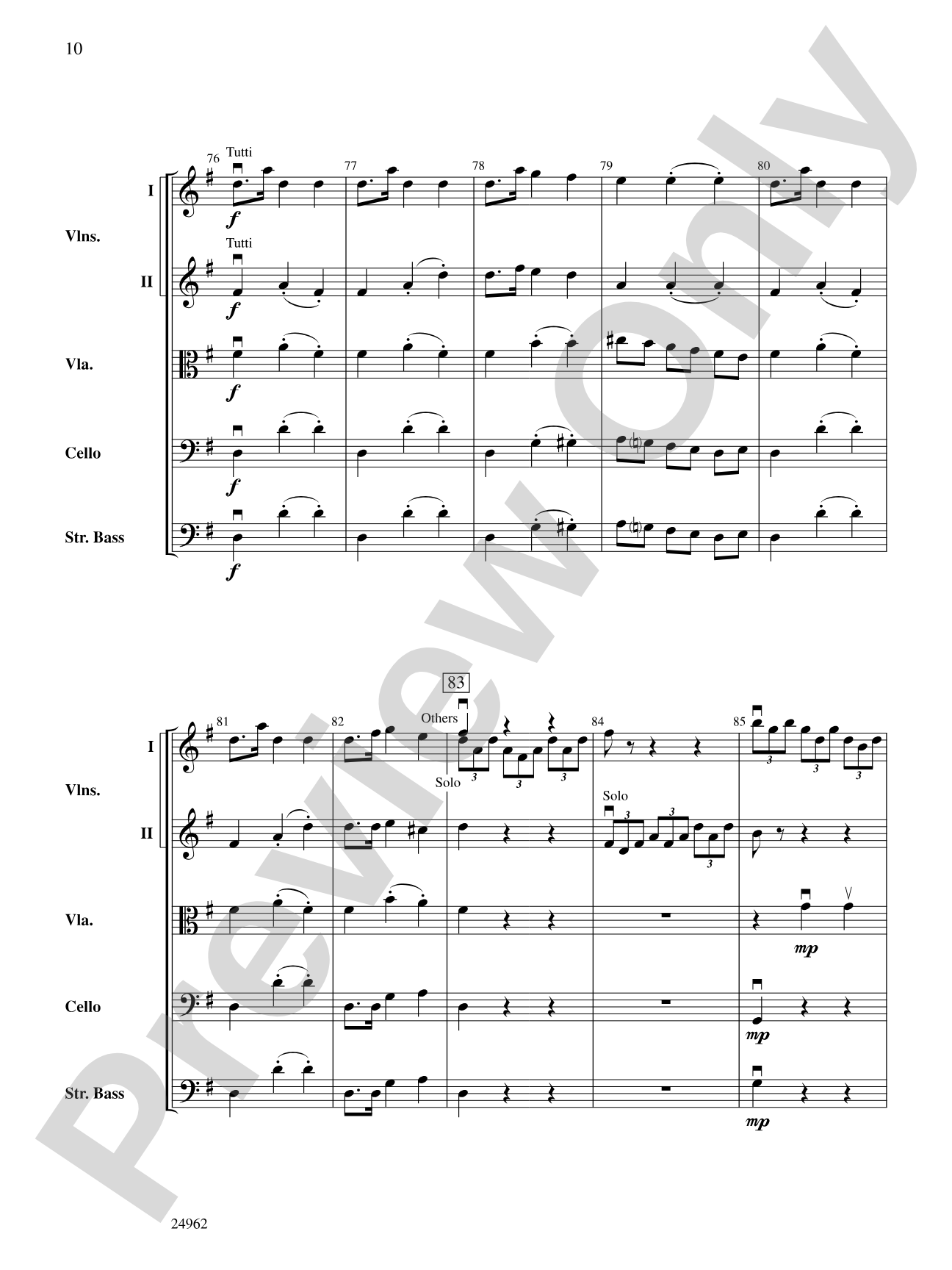 "Autumn" from The Four Seasons: String Orchestra Conductor Score & Parts