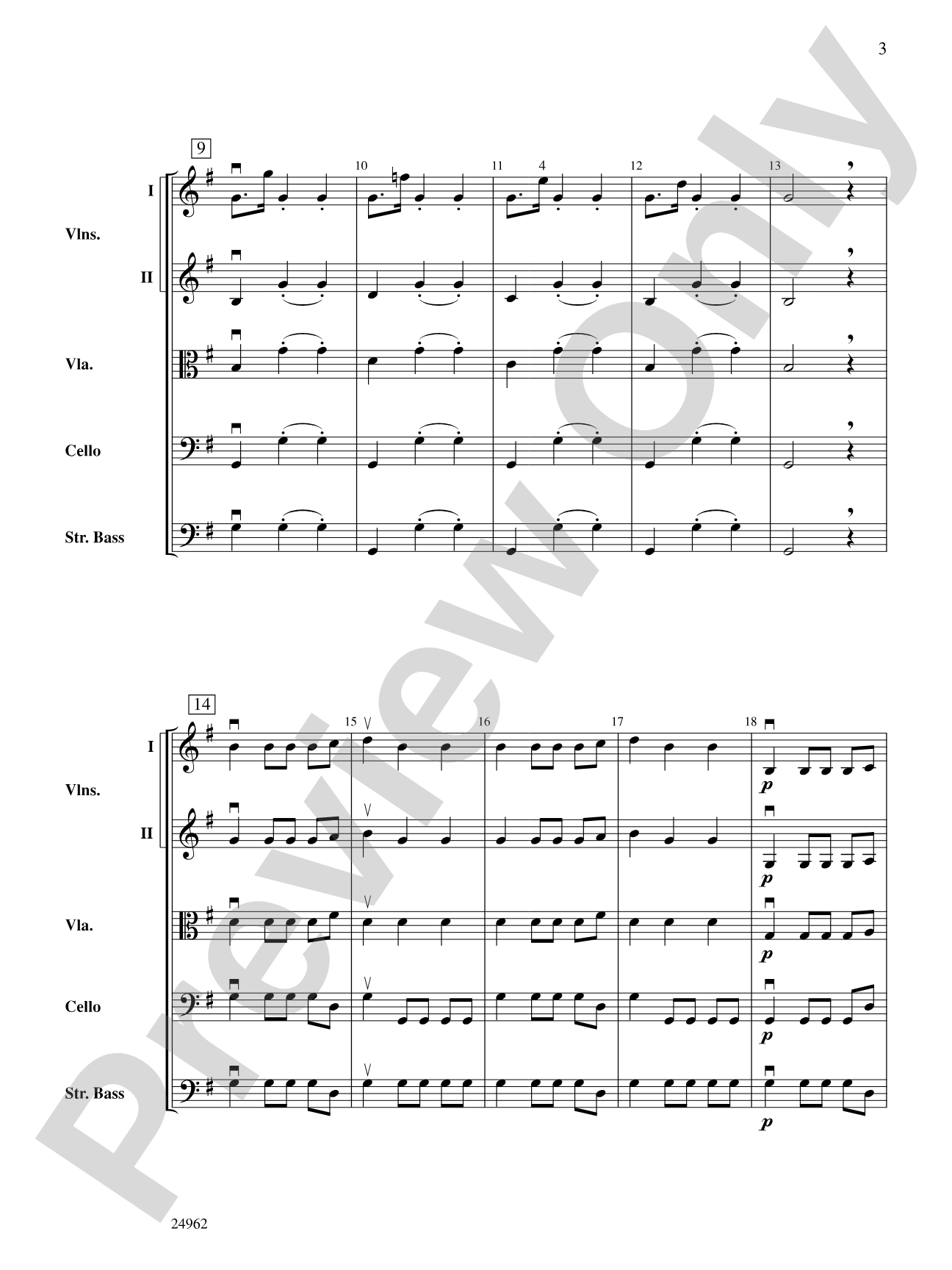 "Autumn" from The Four Seasons: String Orchestra Conductor Score & Parts