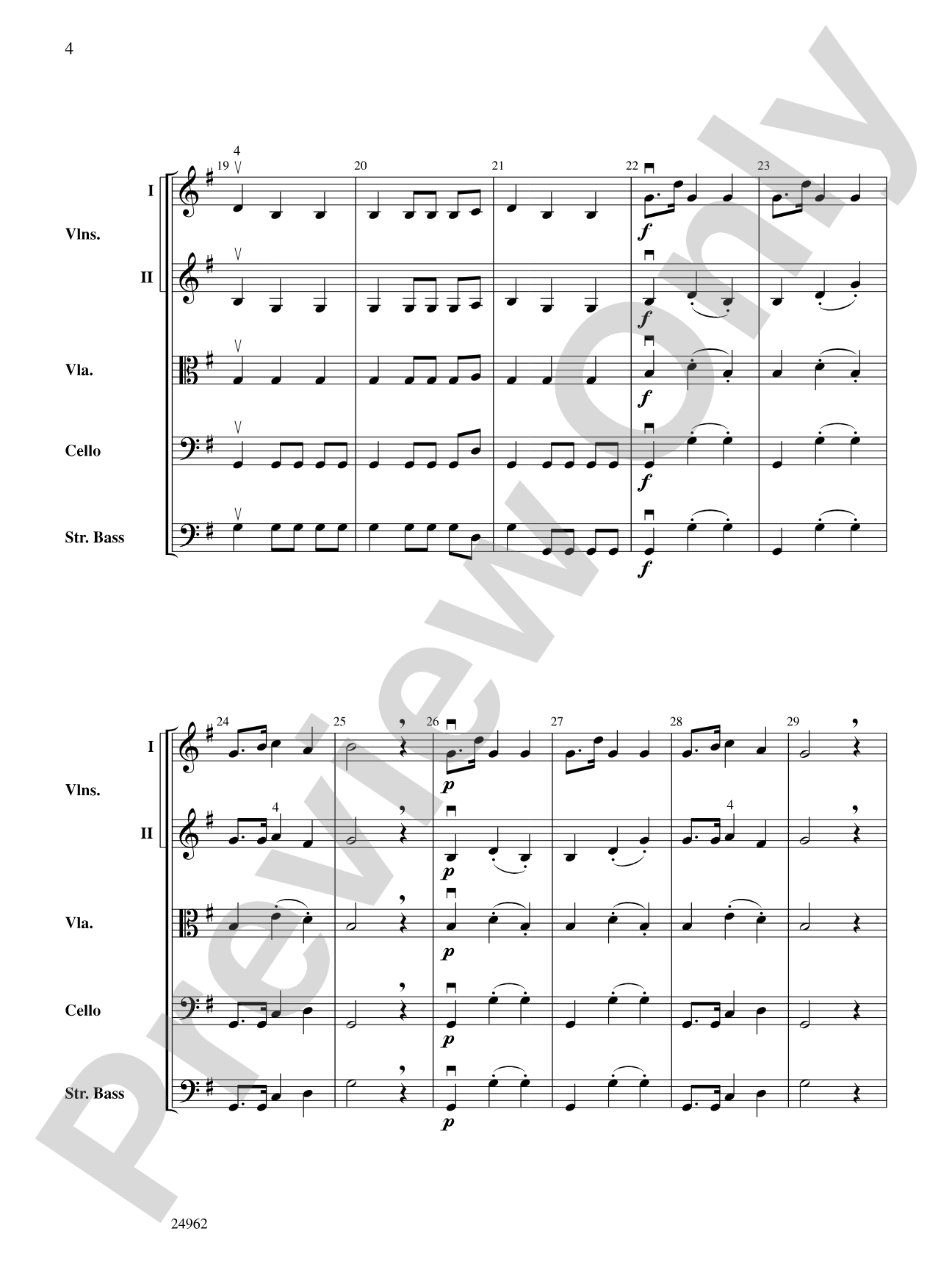 "Autumn" from The Four Seasons: String Orchestra Conductor Score & Parts