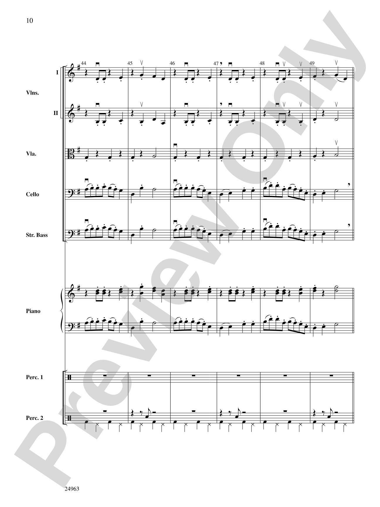 Zydeco Two-Step: String Orchestra Conductor Score & Parts