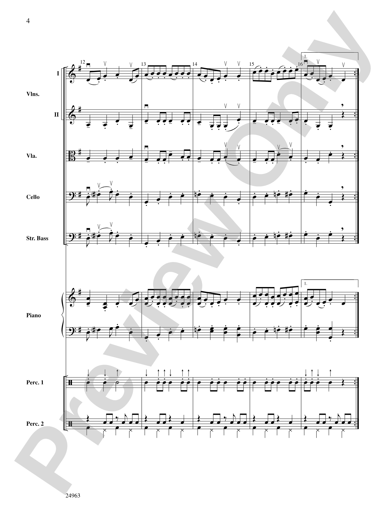 Zydeco Two-Step: String Orchestra Conductor Score & Parts