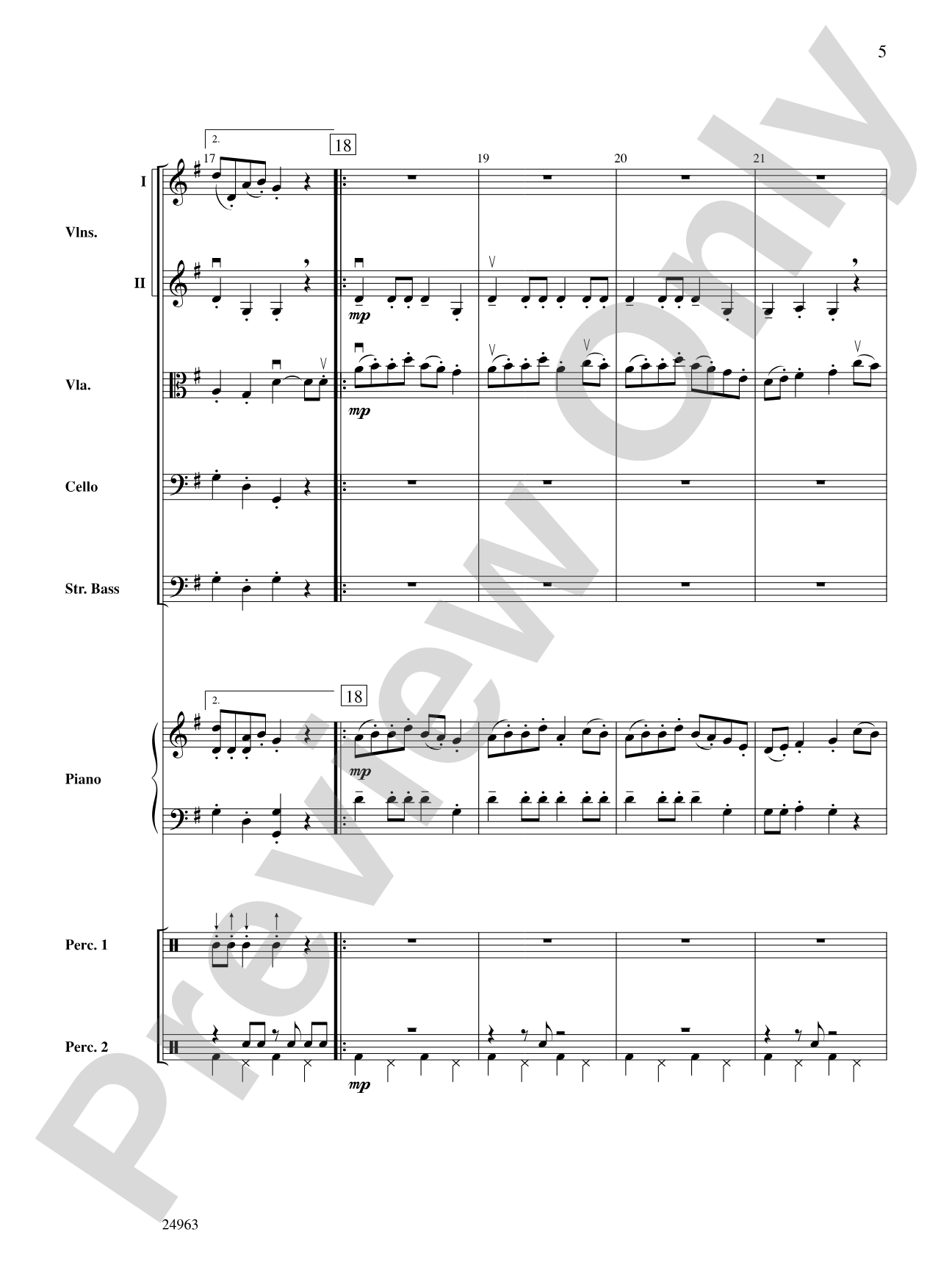 Zydeco Two-Step: String Orchestra Conductor Score & Parts