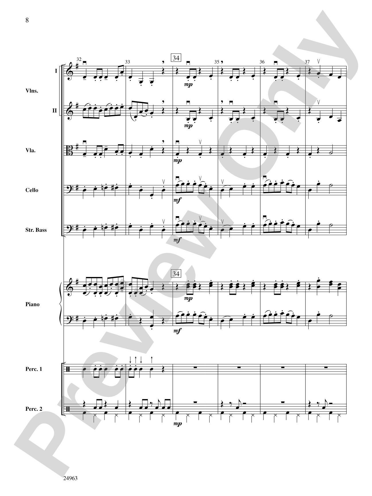 Zydeco Two-Step: String Orchestra Conductor Score & Parts