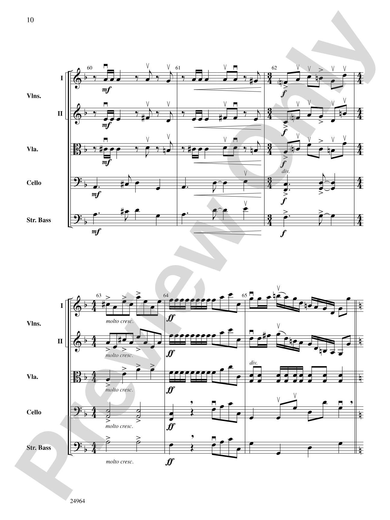 Ode to the Plains and Wild Horses Running (from American Serenade): Score