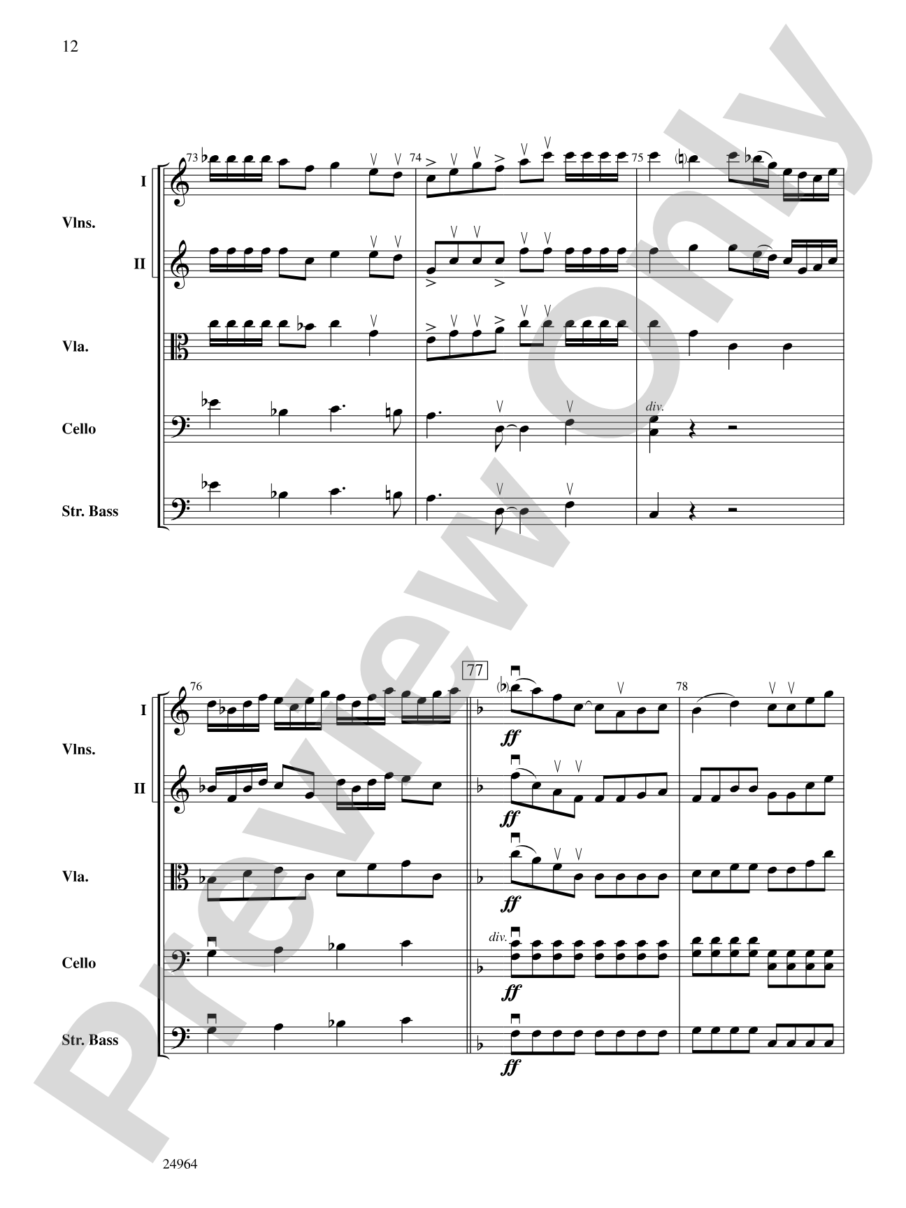 Ode to the Plains and Wild Horses Running (from American Serenade): Score