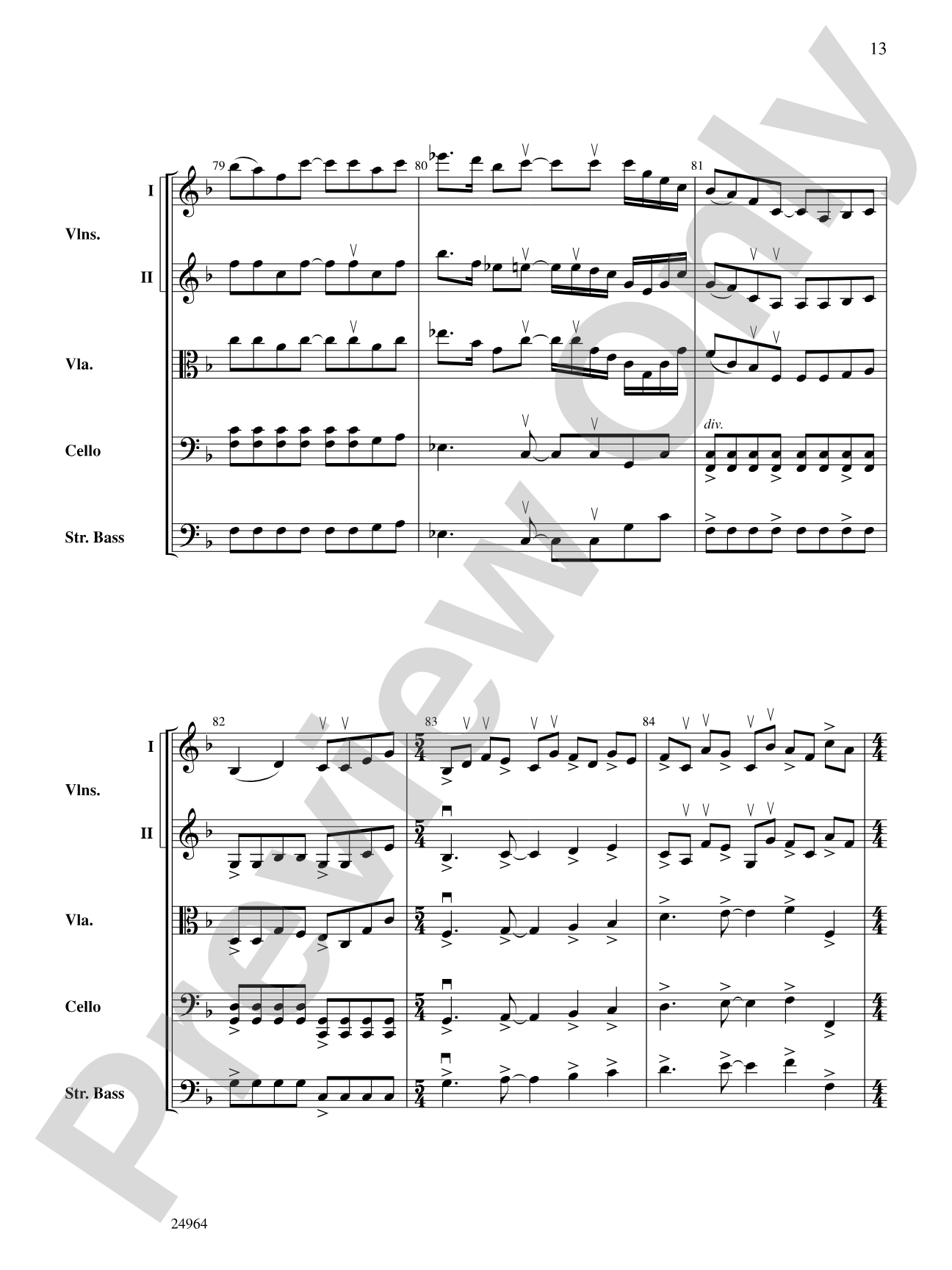 Ode to the Plains and Wild Horses Running (from American Serenade): Score