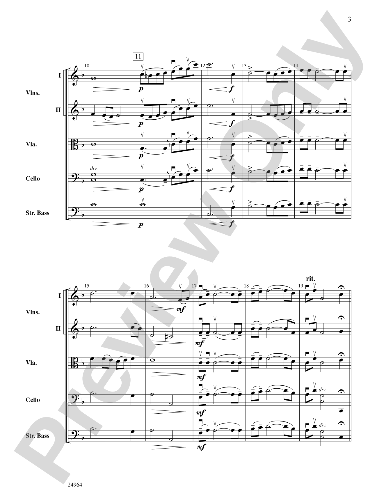 Ode to the Plains and Wild Horses Running (from American Serenade): Score