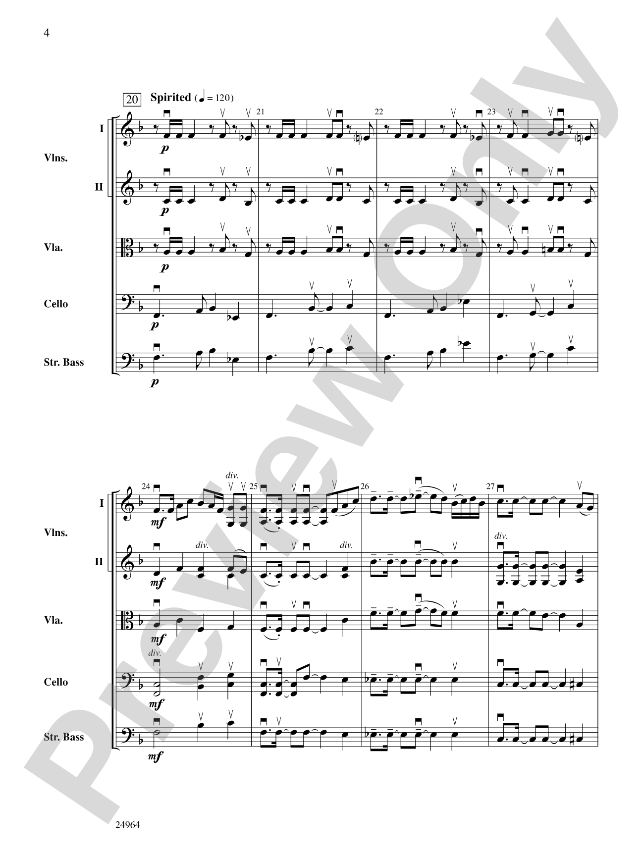 Ode to the Plains and Wild Horses Running (from American Serenade): Score